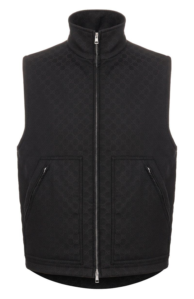 Gucci o1la5ras0626 GG Cotton Ripstop Gilet Vest in Black Size US S / EU 44-46 / 1 - 1 Thumbnail