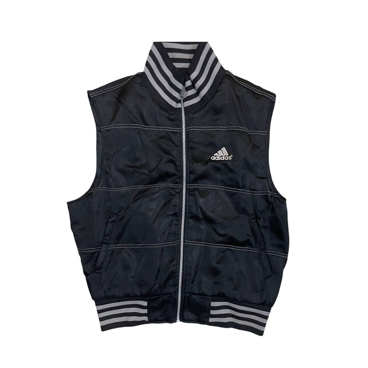 Adidas Big Logo Adidas Vest Black Jacket Size US M / EU 48-50 / 2 - 2 Thumbnail