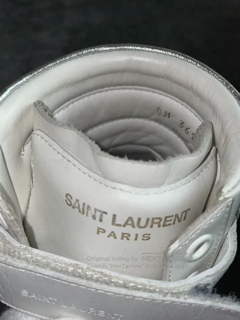 Saint Laurent Paris Saint Laurent Paris Silver Magic Patch High-Top Canvas Sho Size US 6 / EU 39 - 8 Thumbnail