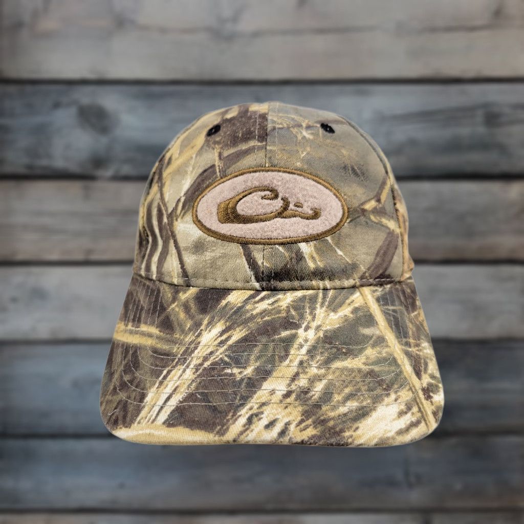 Vintage Drake Waterfowl Duck Hunting Hat Cap Strapback Camouflage Brown Advantage Max Men Adjustable Brown Camouflage Cap Hat Baseball Style Baseball Cap Mens Size ONE SIZE - 1 Thumbnail