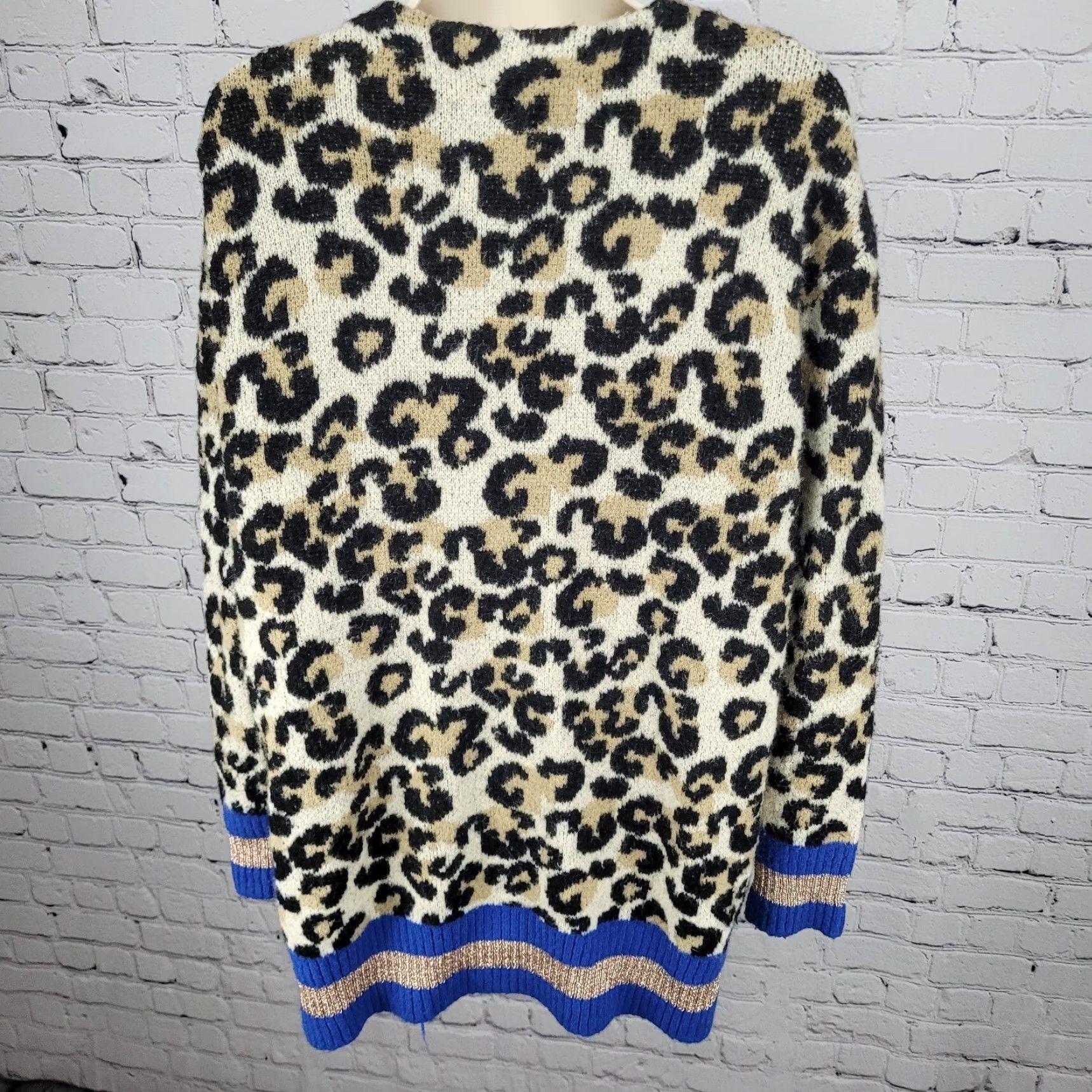 Central Park West Central Park West New York Beige Leopard Open Cardigan Sweater Size Small Size S / US 4 / IT 40 - 2 Thumbnail