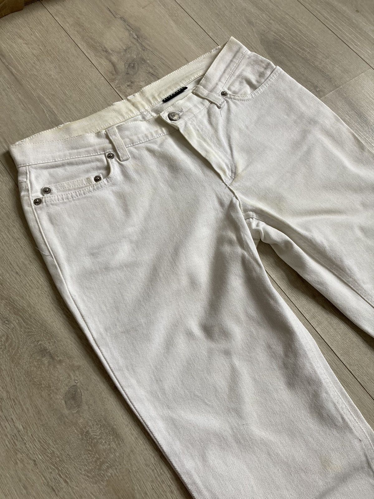 【RICHMOND】the rich white flared jeans John Richmond RICH white and silver flared jeans