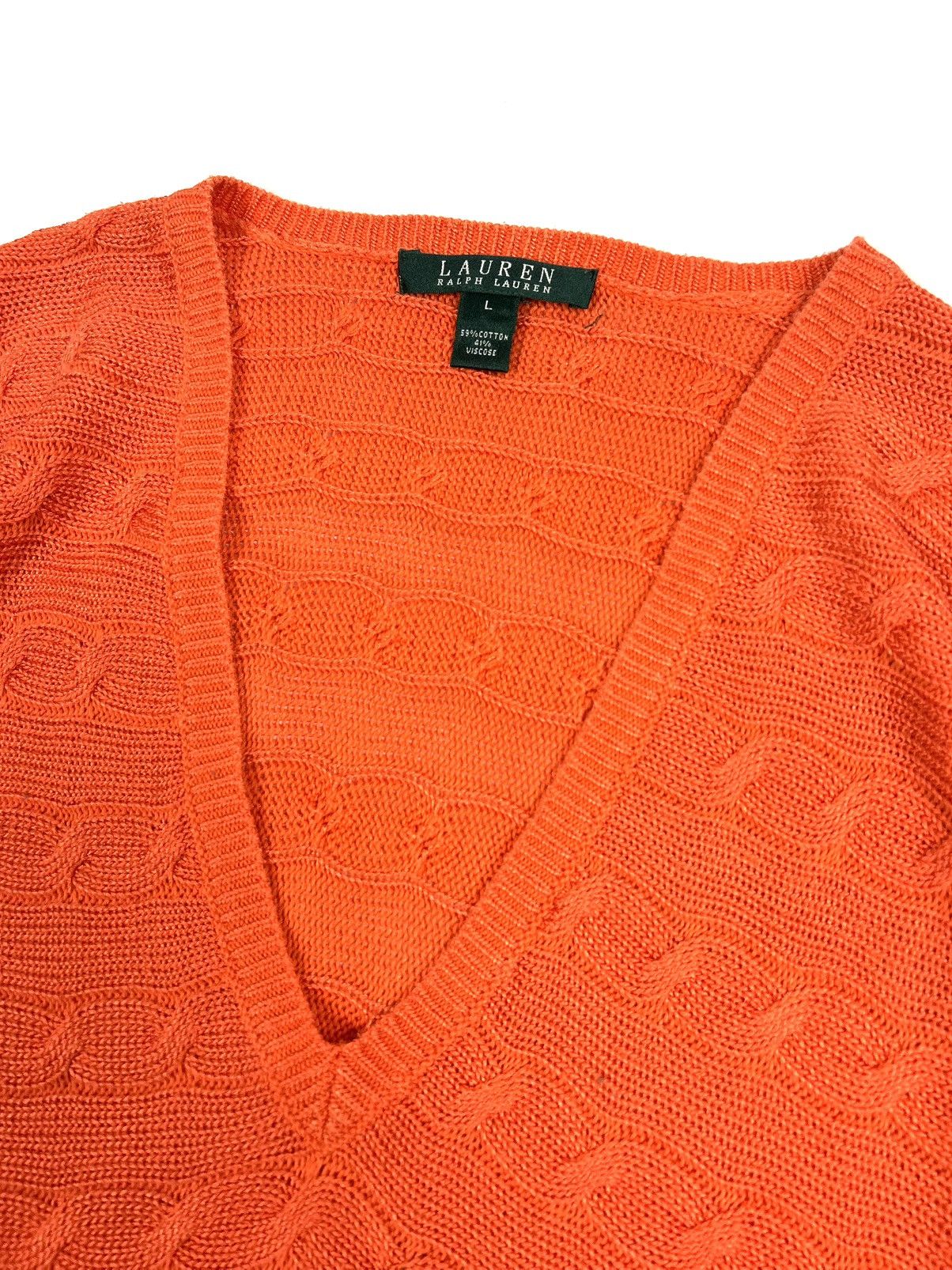 Ralph Lauren Vintage Ralph Lauren LRL Oranger Knit Sweater Women’s L Y2K Size L / US 10 / IT 46 - 7 Thumbnail