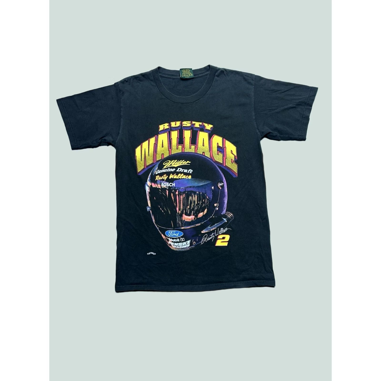 Vintage VINTAGE Miller Beer Nascar Rusty Wallace T-Shirt Black Large Men Size US L / EU 52-54 / 3 - 1 Thumbnail