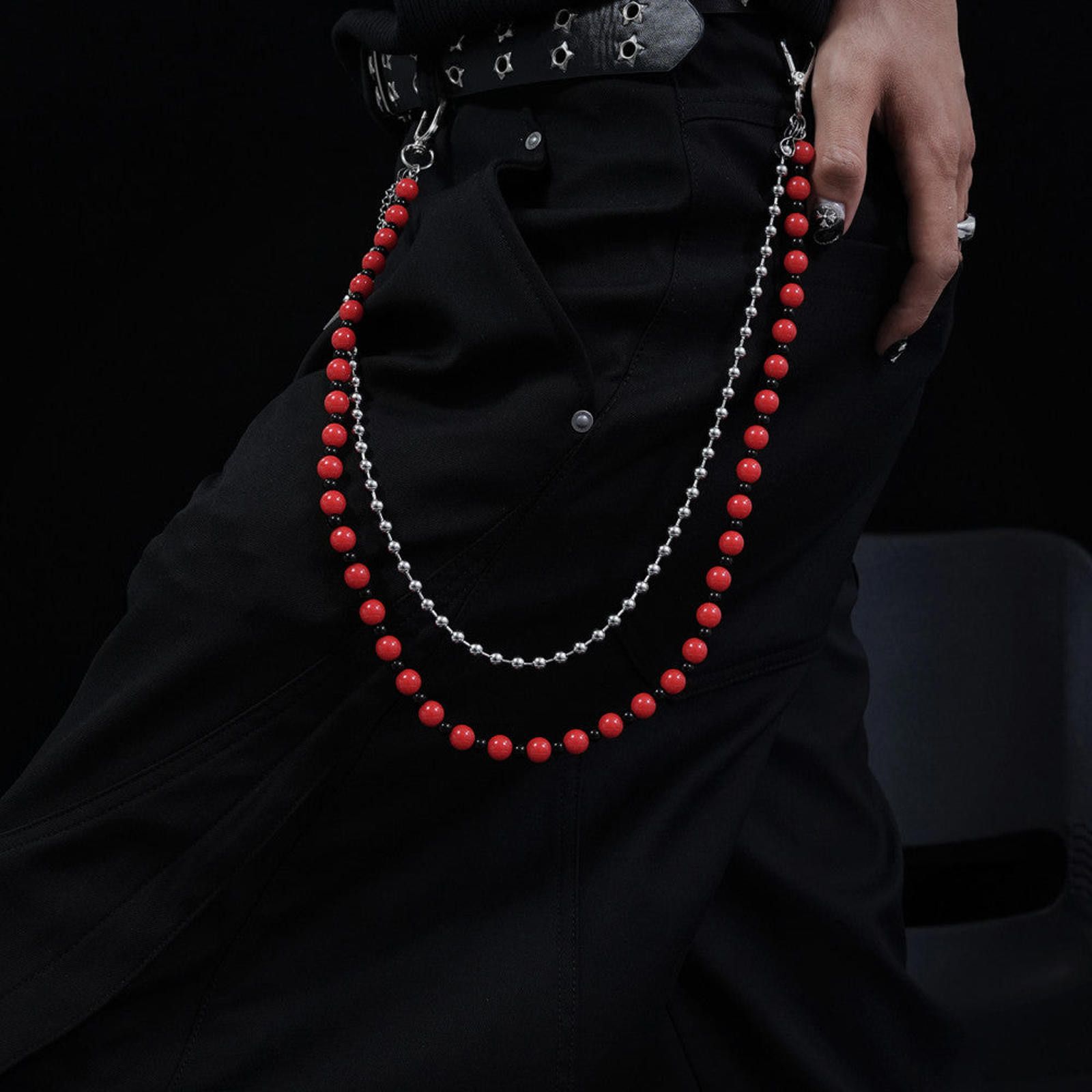Japanese Brand Double Layered Beaded Wallet Chain Size ONE SIZE - 1 Thumbnail