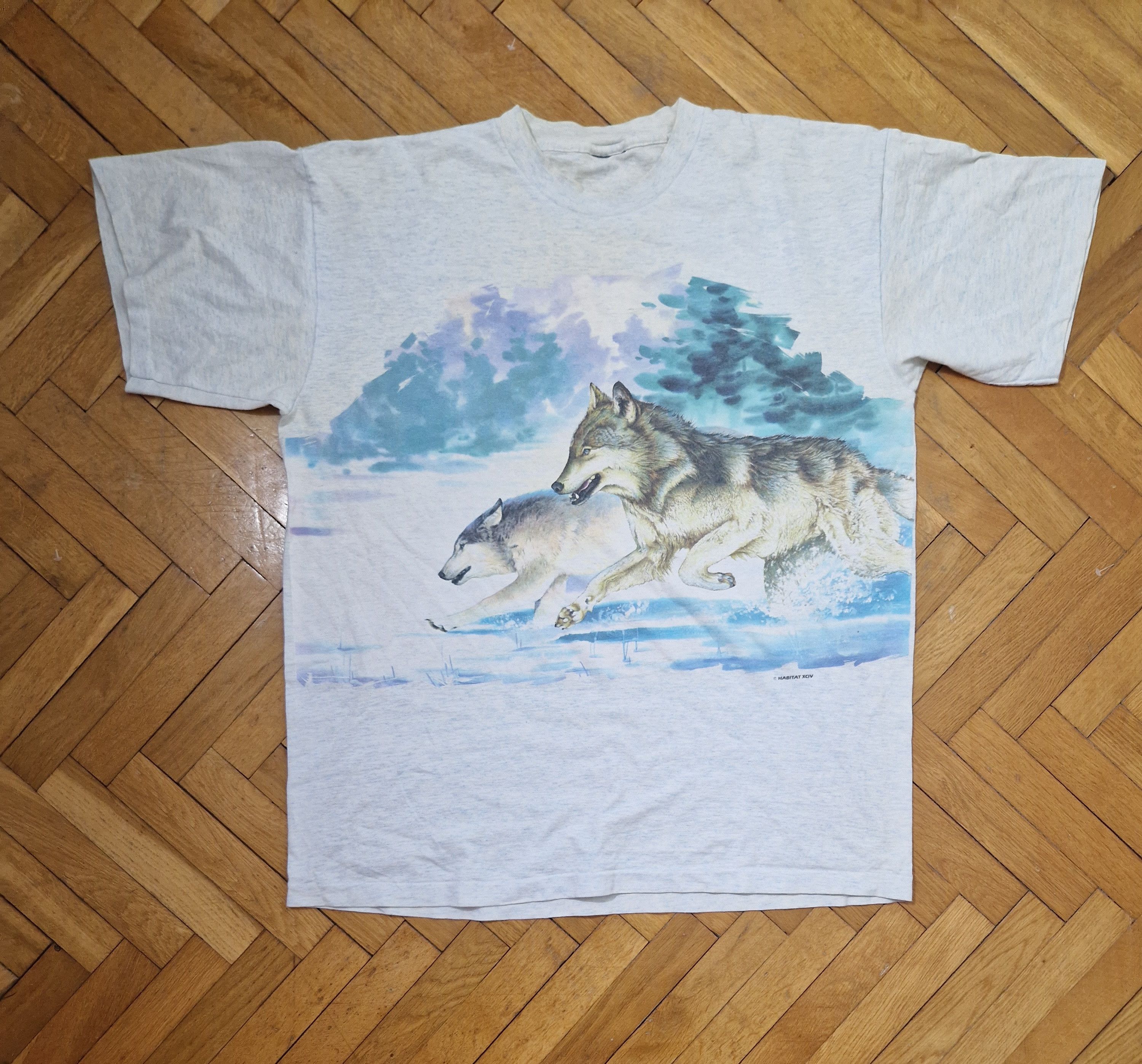 Vintage vintage 90s single stitch wolf tee archive streetwear y2k Size US XL / EU 56 / 4 - 1 Thumbnail