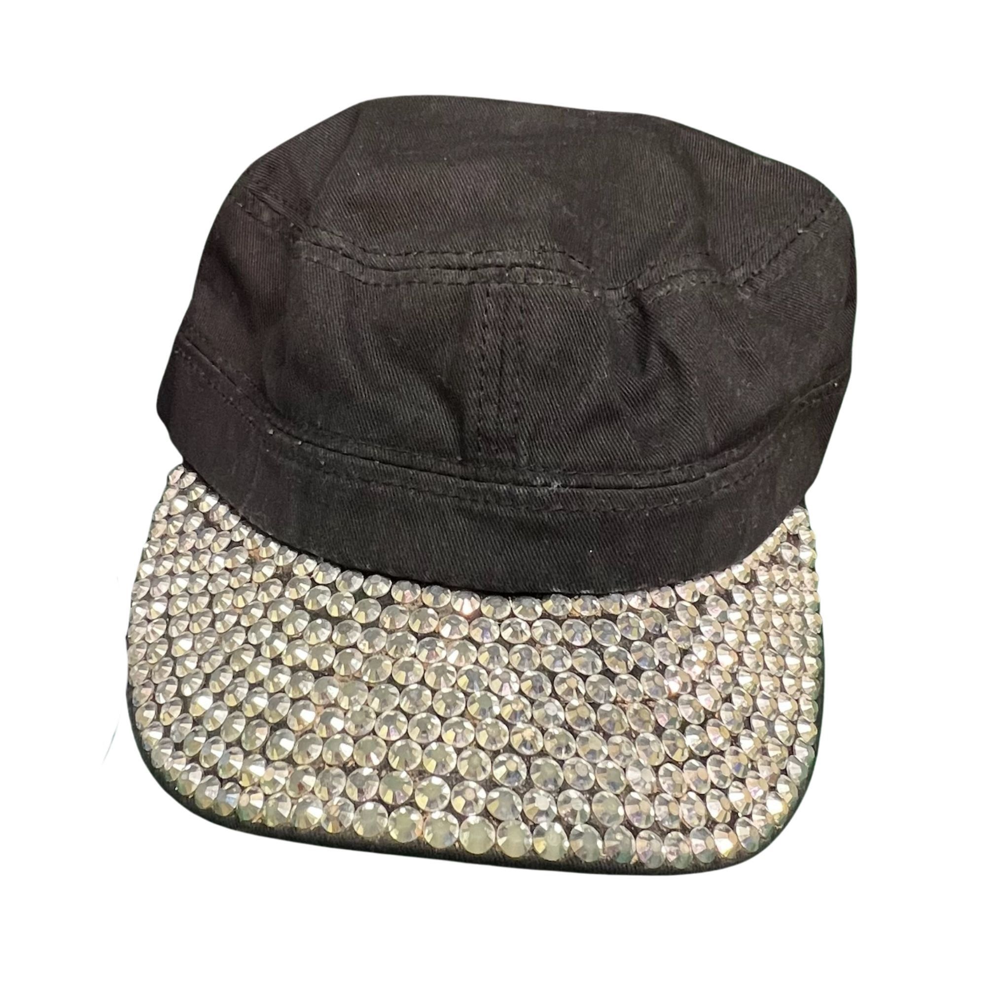 Other Womens Rhinestone & Studded Cadet Caps - Denim Black & Navy Size ONE SIZE - 5 Thumbnail