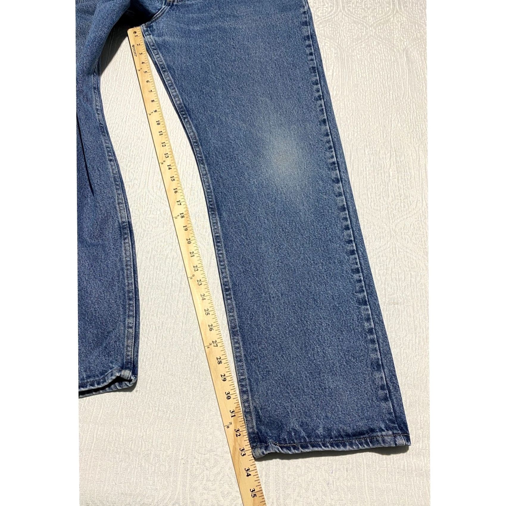 Wrangler VINTAGE Wrangler Men's Relaxed Fit Jeans 36x33 Blue Denim 9760WDR Western 80s Mens Jeans Size US 36 / EU 52 - 6 Thumbnail