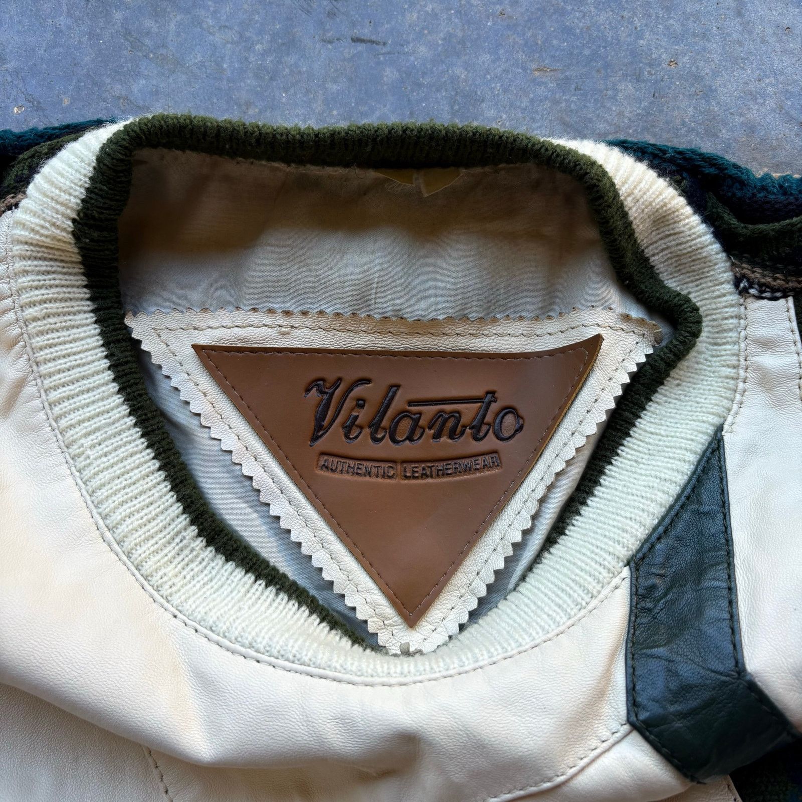 Vintage Crazy Vintage Coogi Style Vilanto Leather Chunk Sweater Size US XL / EU 56 / 4 - 6 Thumbnail