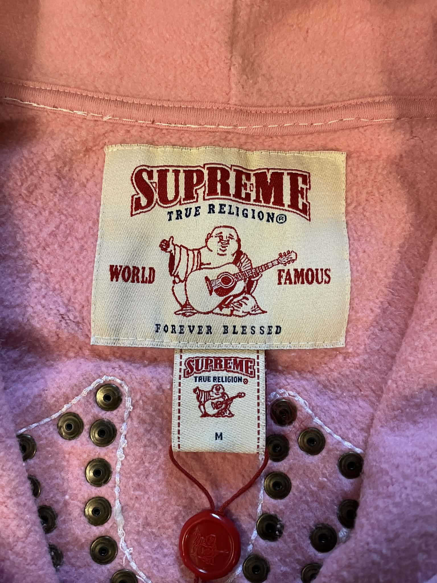 Supreme × True Religion Supreme x True Religion Zip Up Hoodie "Pink" (FW25) Size US M / EU 48-50 / 2 - 8 Thumbnail