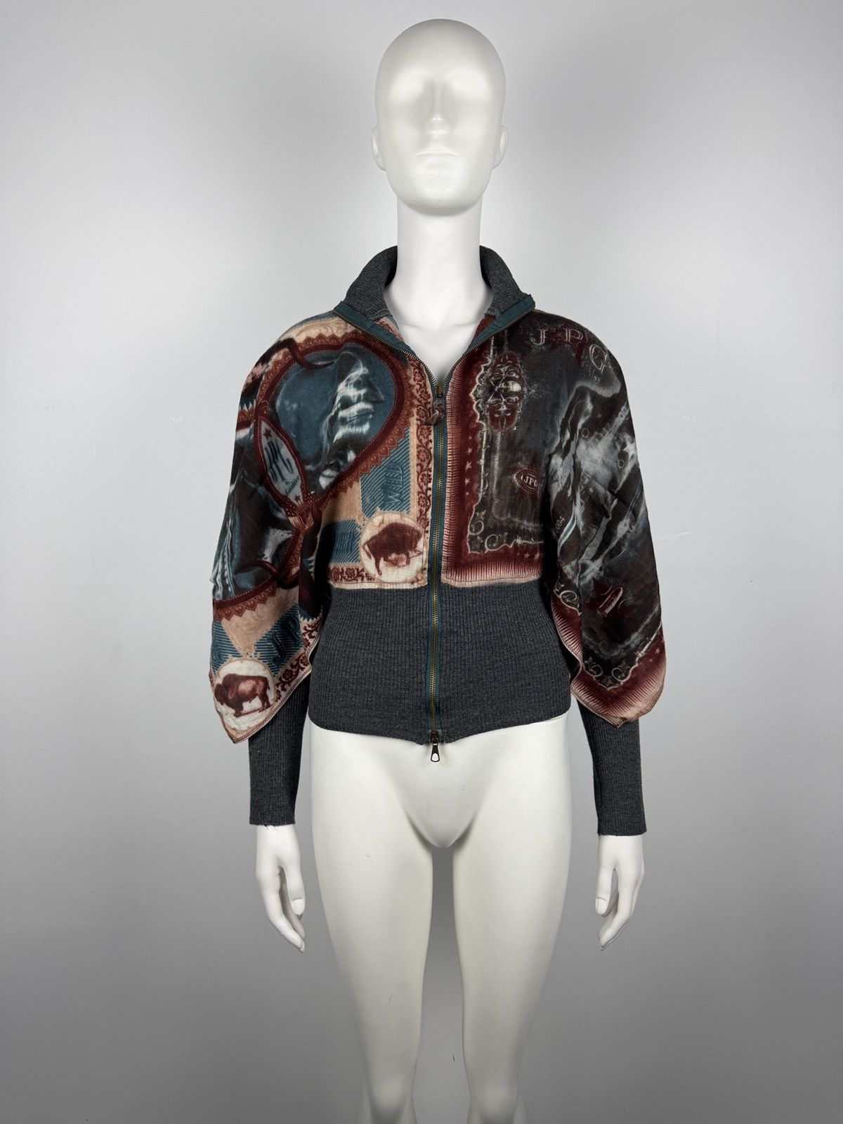 Jean Paul Gaultier Jean Paul Gaultier 1998 Native X-Ray Print Poncho Jacket Size S / US 4 / IT 40 - 16 Thumbnail