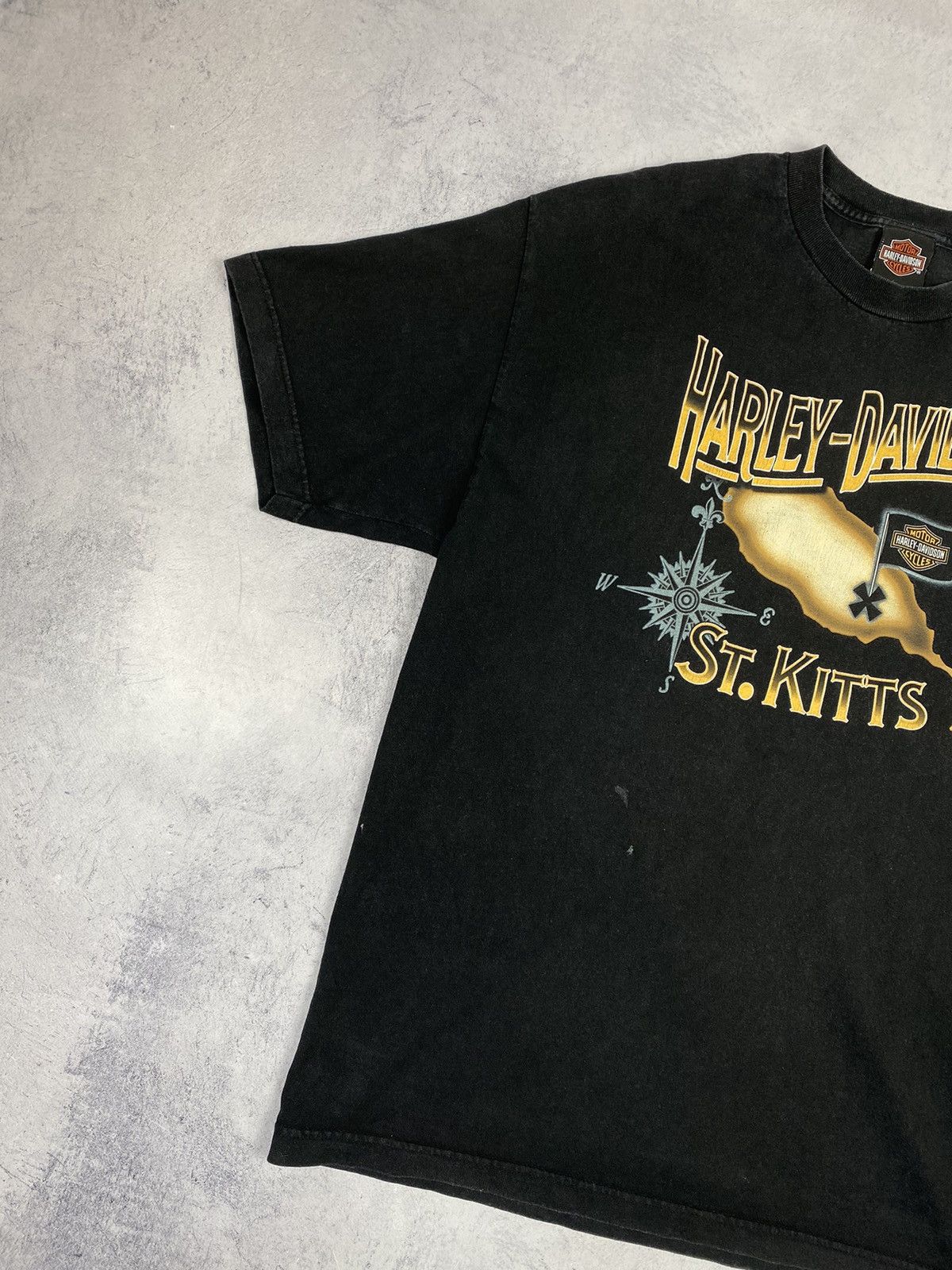 Harley Davidson × Vintage Vintage Harley Davidson Motorcycles St Kitts Graphic Tee Size US XL / EU 56 / 4 - 3 Thumbnail