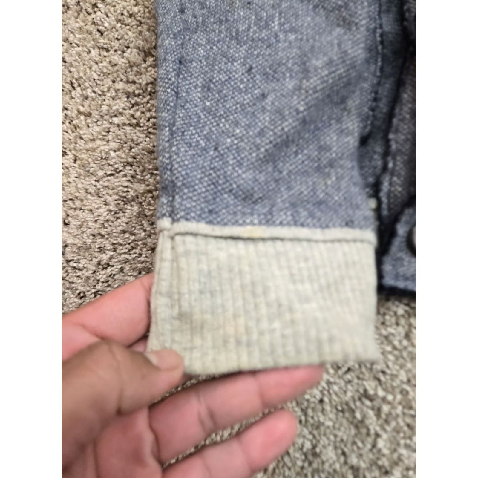 Vintage Emozioni Uomo Sweater Jacket Mens Small Blue Button Up Military Style Italy (Knitted Knit) Pants? Size US S / EU 44-46 / 1 - 7 Thumbnail