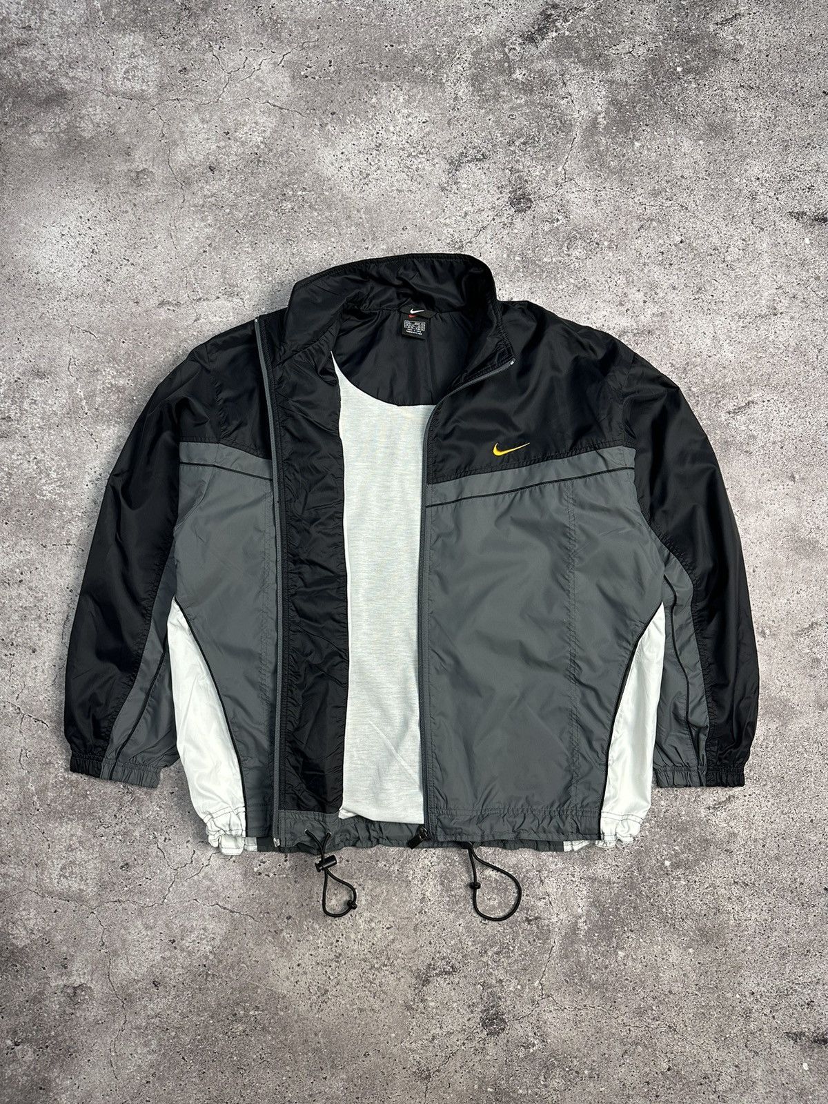 Nike × Vintage VINTAGE NIKE Y2K NYLON JACKET WINDBREAKER 90s DRILL Size US L / EU 52-54 / 3 - 6 Thumbnail