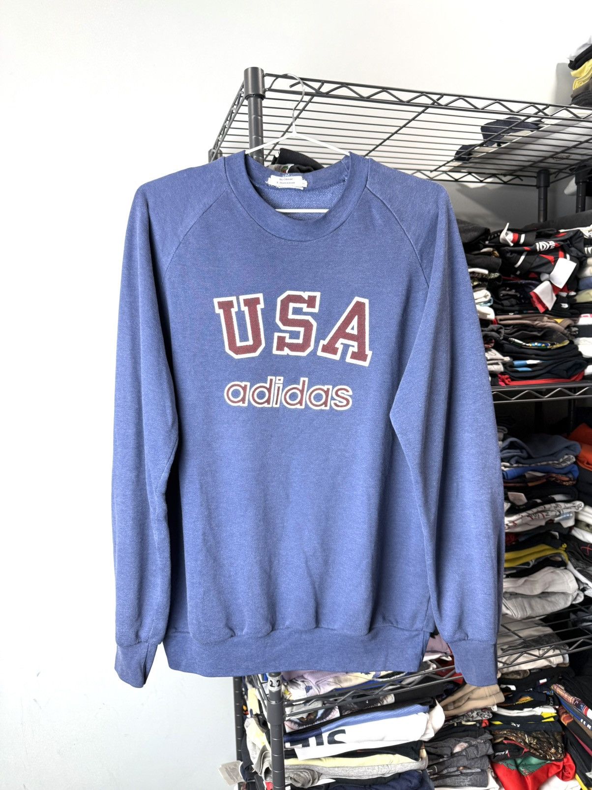 Adidas Rare! 80-90s Vintage Adidas USA Sweatshirt American Size US L / EU 52-54 / 3 - 1 Thumbnail