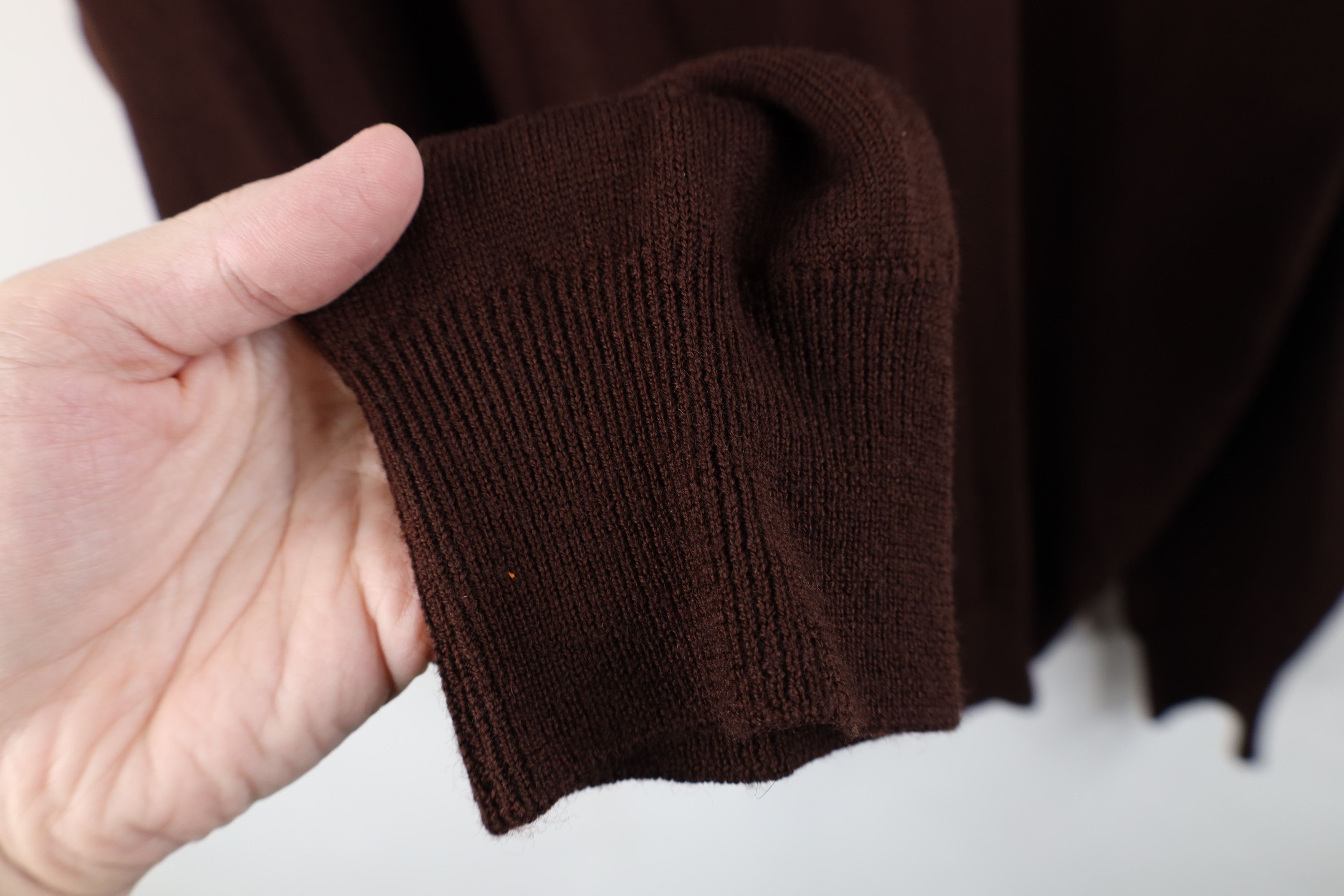 Vintage Vintage 90s Streetwear Blank Merino Wool Knit Sweater Size US L / EU 52-54 / 3 - 9 Thumbnail
