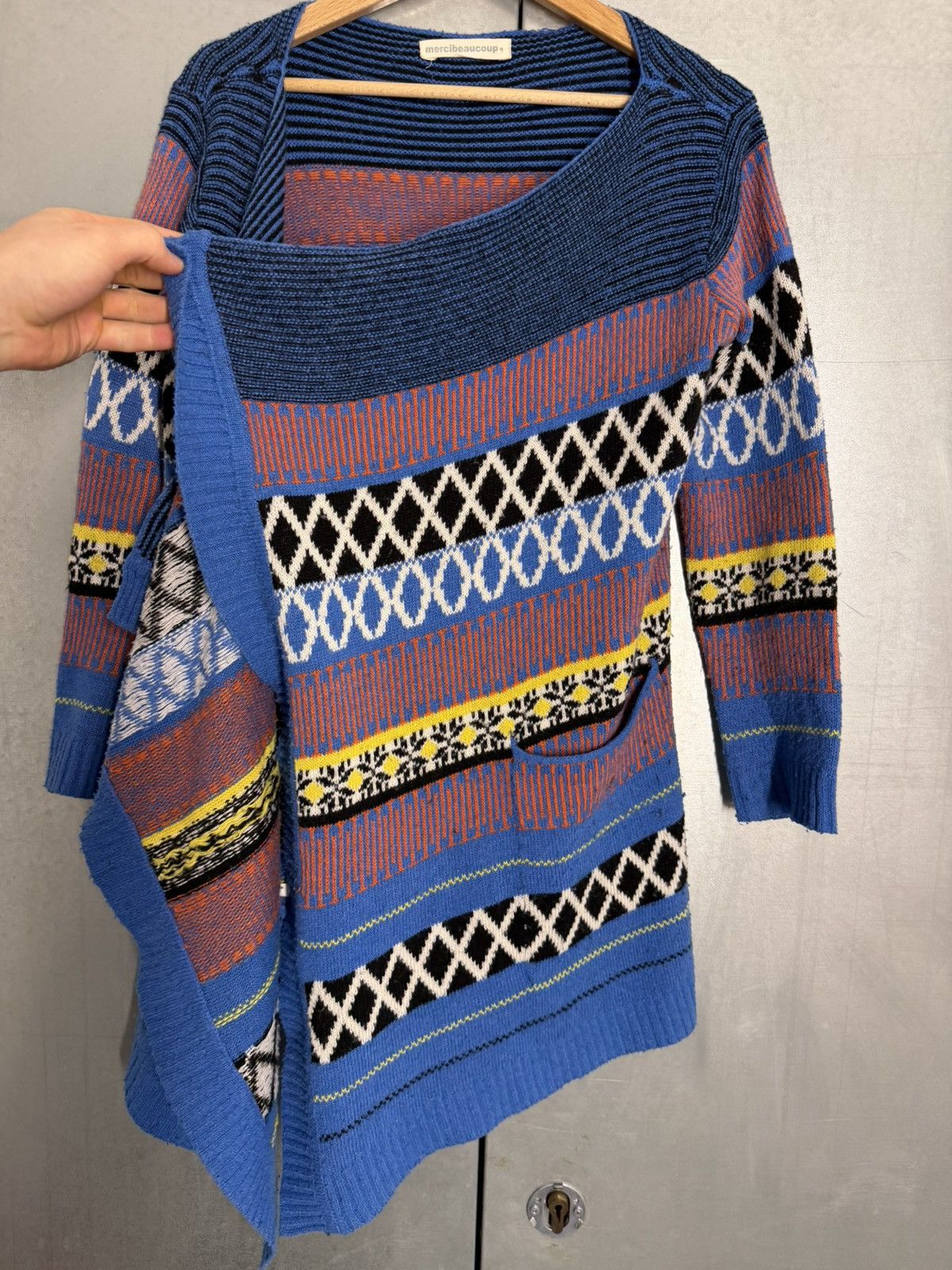 mercibeaucoup Mercibeaucoup by Issey Miyake Color Cable Knitted Cardigan Size M / US 6-8 / IT 42-44 - 4 Thumbnail