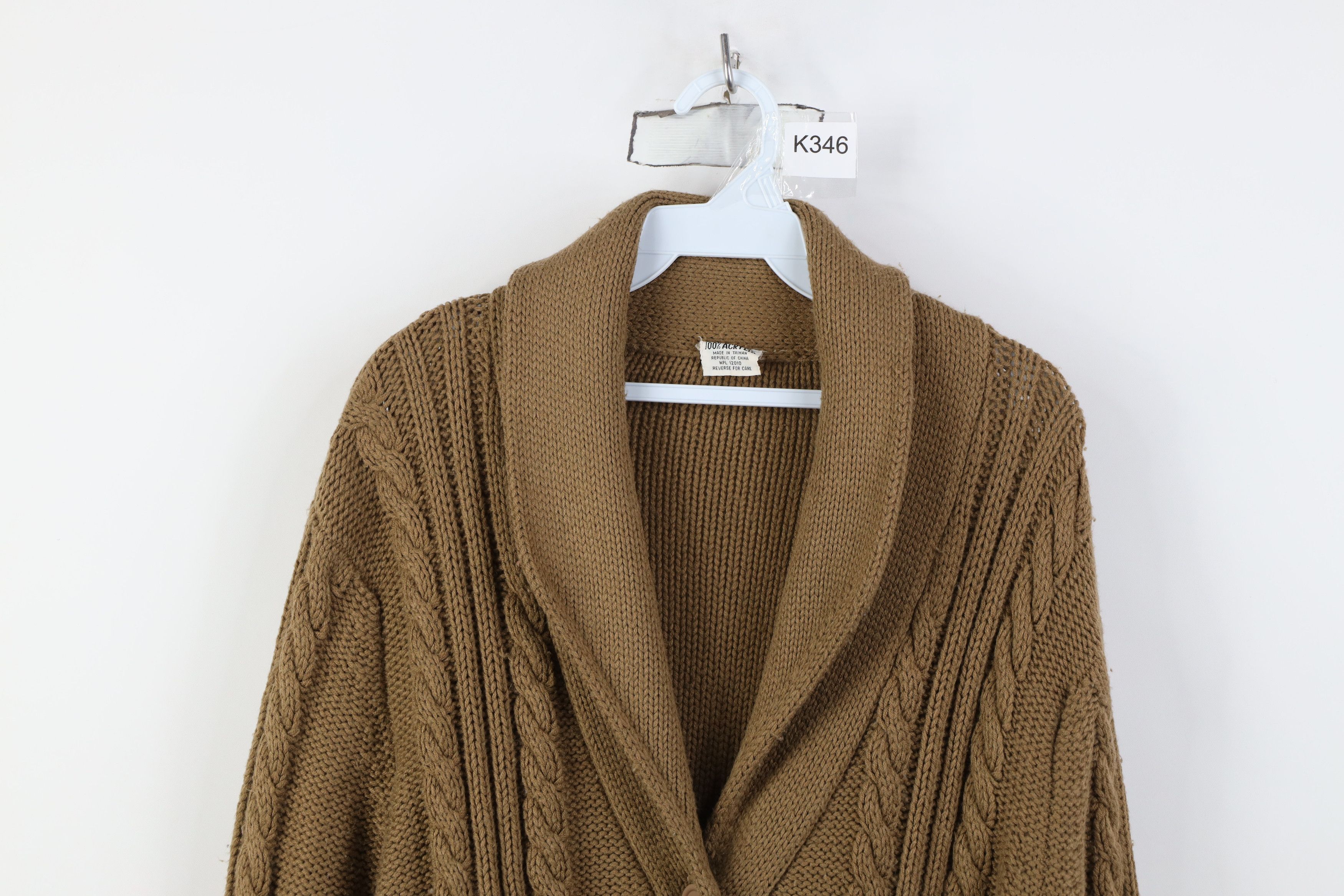 Vintage Vintage 70s Streetwear Fisherman Shawl Cardigan Sweater Size M / US 6-8 / IT 42-44 - 2 Thumbnail