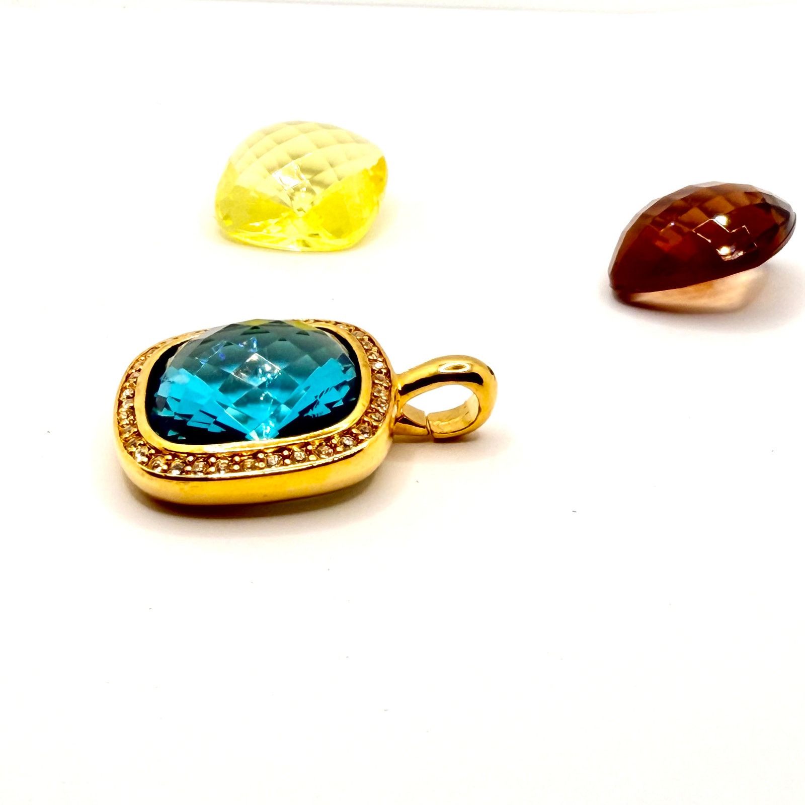Joan Rivers Joan Rivers Gold Interchangeable Faux Gemstone Pendant Size ONE SIZE - 4 Thumbnail