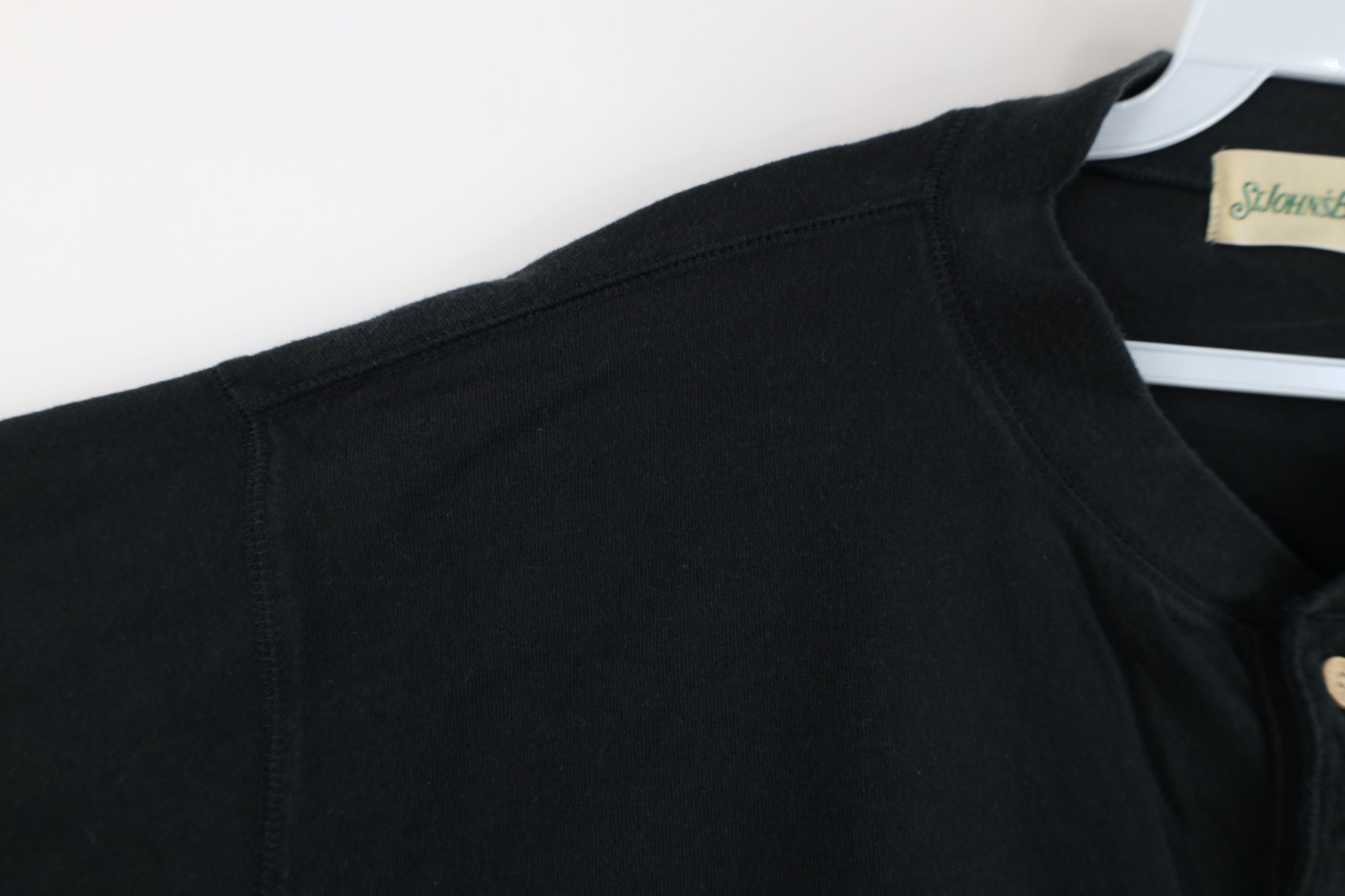 Vintage Vintage 90s Streetwear Heavy Cotton Henley T-Shirt Black Size US XL / EU 56 / 4 - 8 Thumbnail