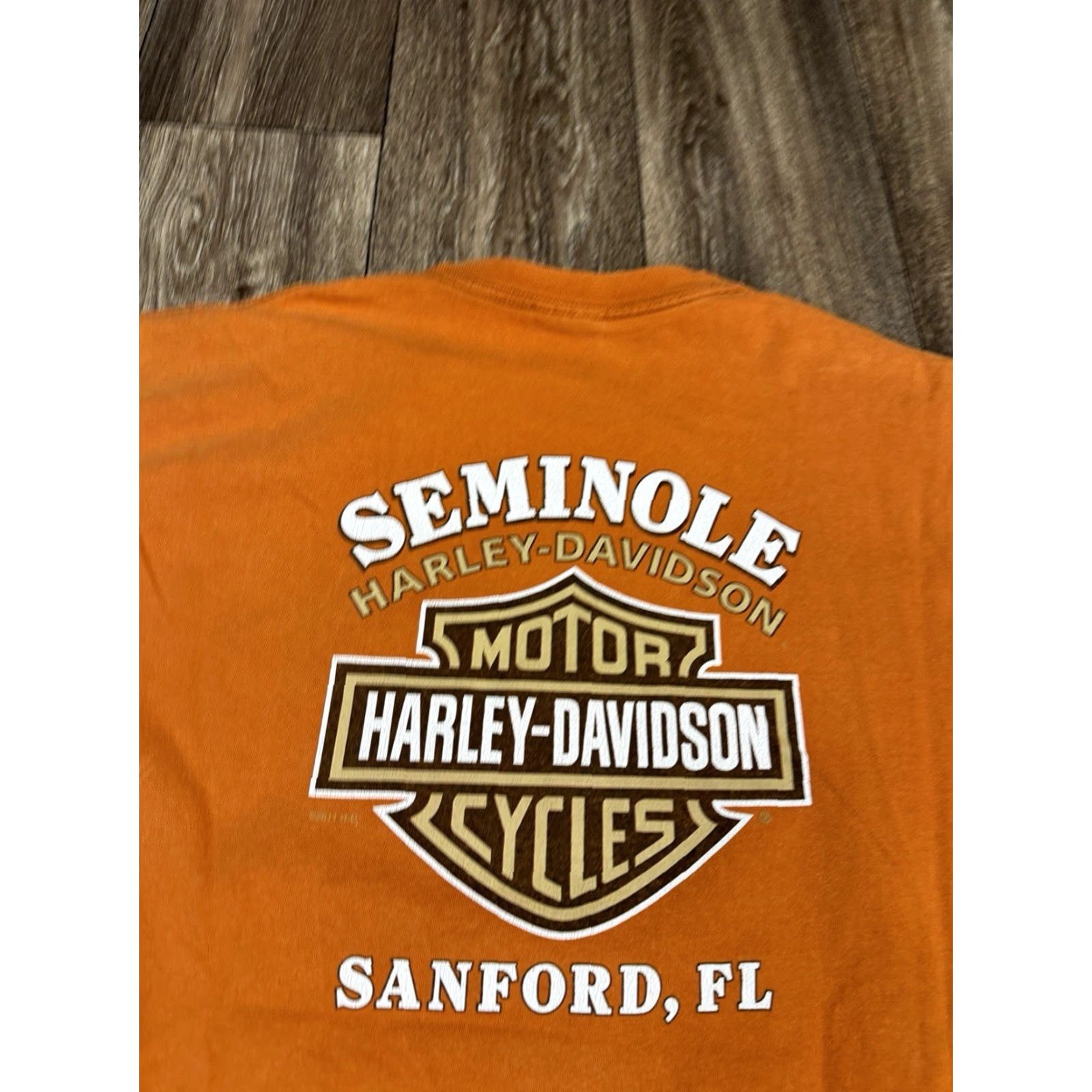 Harley Davidson VINTAGE Harley-Davidson Orange Sheriff Biker T-Shirt XL Men Men XL Orange 2011 T-Shirt Biker Harley-Davidson 2011 XL Mens Size US XL / EU 56 / 4 - 7 Thumbnail