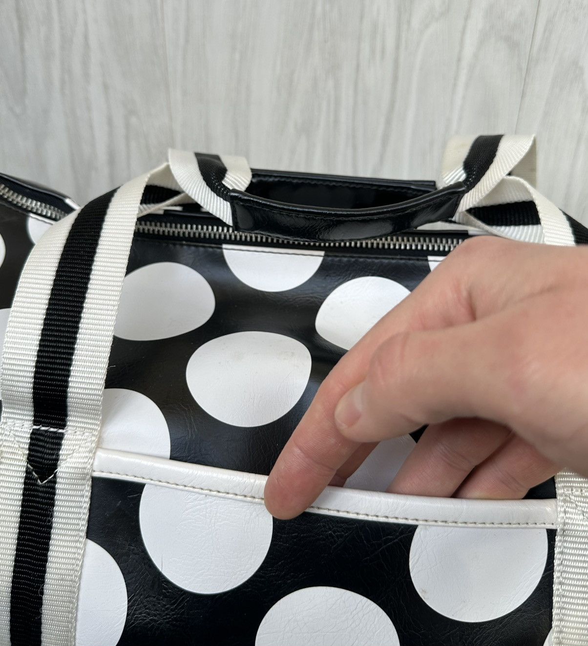 Fred Perry Fred Perry Duffle Bag Polka Dot Gym Travel Shoulder Bag Size ONE SIZE - 6 Thumbnail