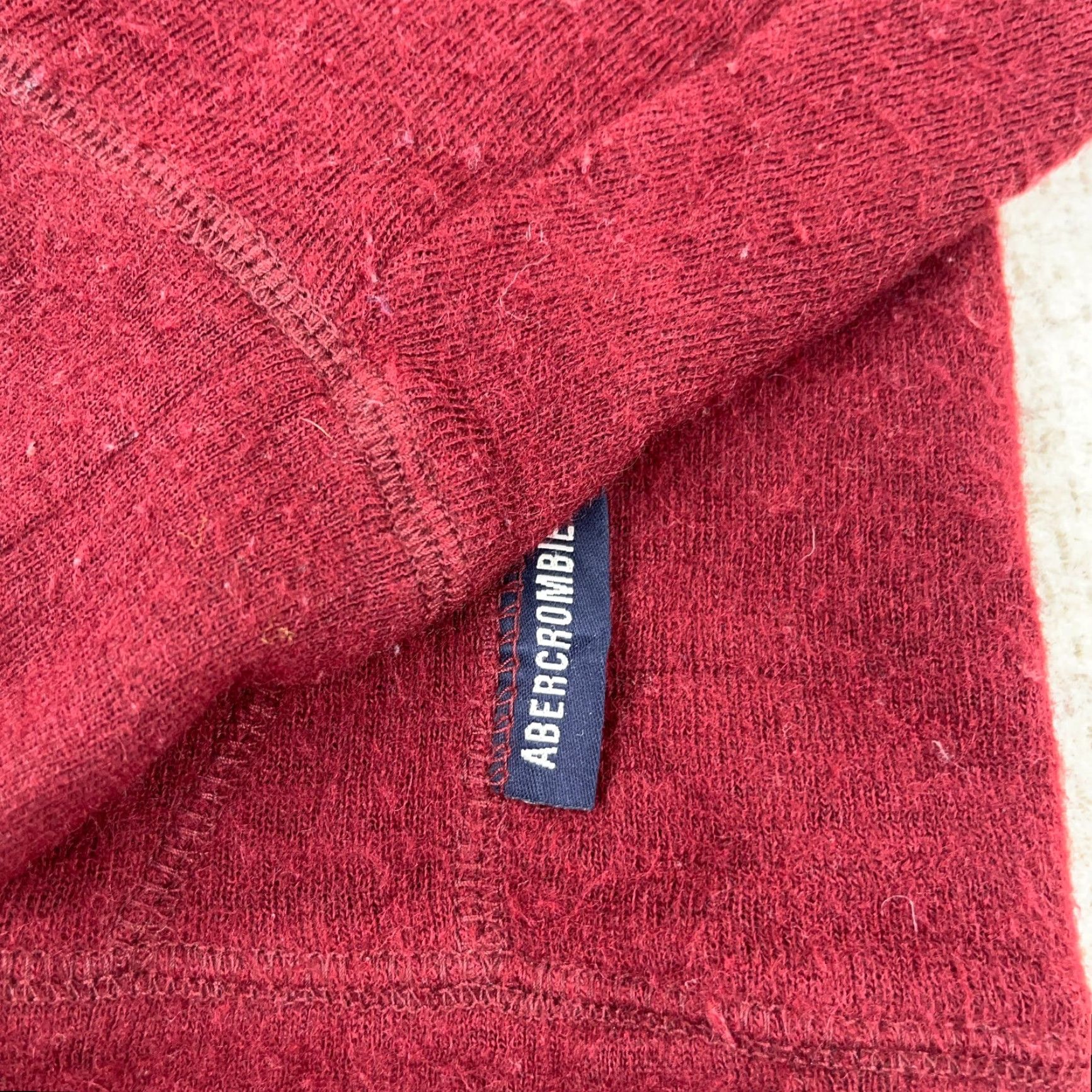 Abercrombie & Fitch VINTAGE Abercrombie & Fitch Hoodie Men S Pullover Red Wool Blend Embroidered Logo 90s Sports American Preppy Mens Size US S / EU 44-46 / 1 - 4 Thumbnail