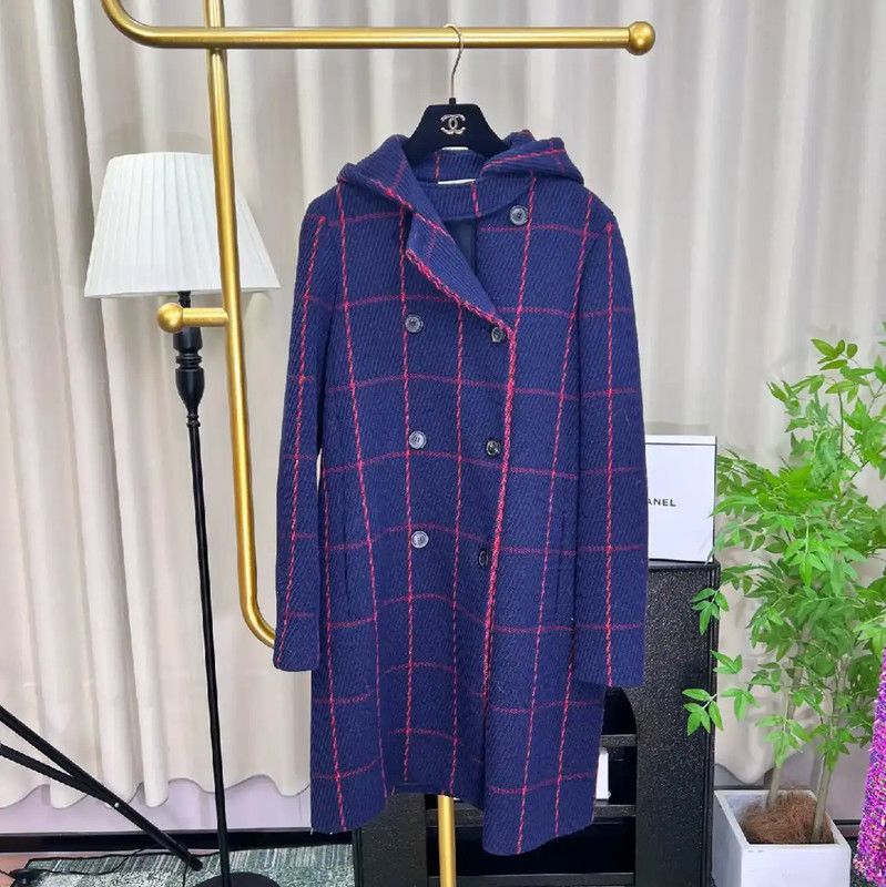 Dior Dior Wool Coat for Women in Dark Blue 0089 Size XS / US 0-2 / IT 36-38 - 1 Thumbnail