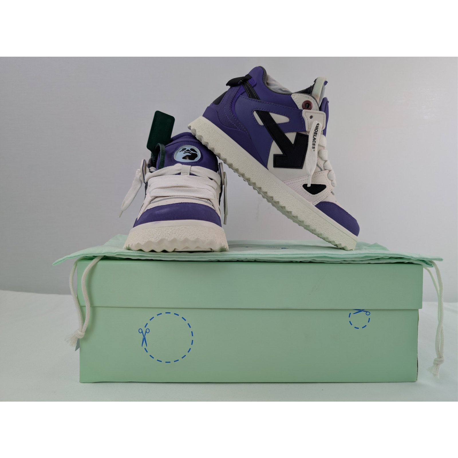 Off-White o1rshd1 Mid Top Sponge Sneakers in Purple/Black Size US 7 / EU 40 - 19 Thumbnail