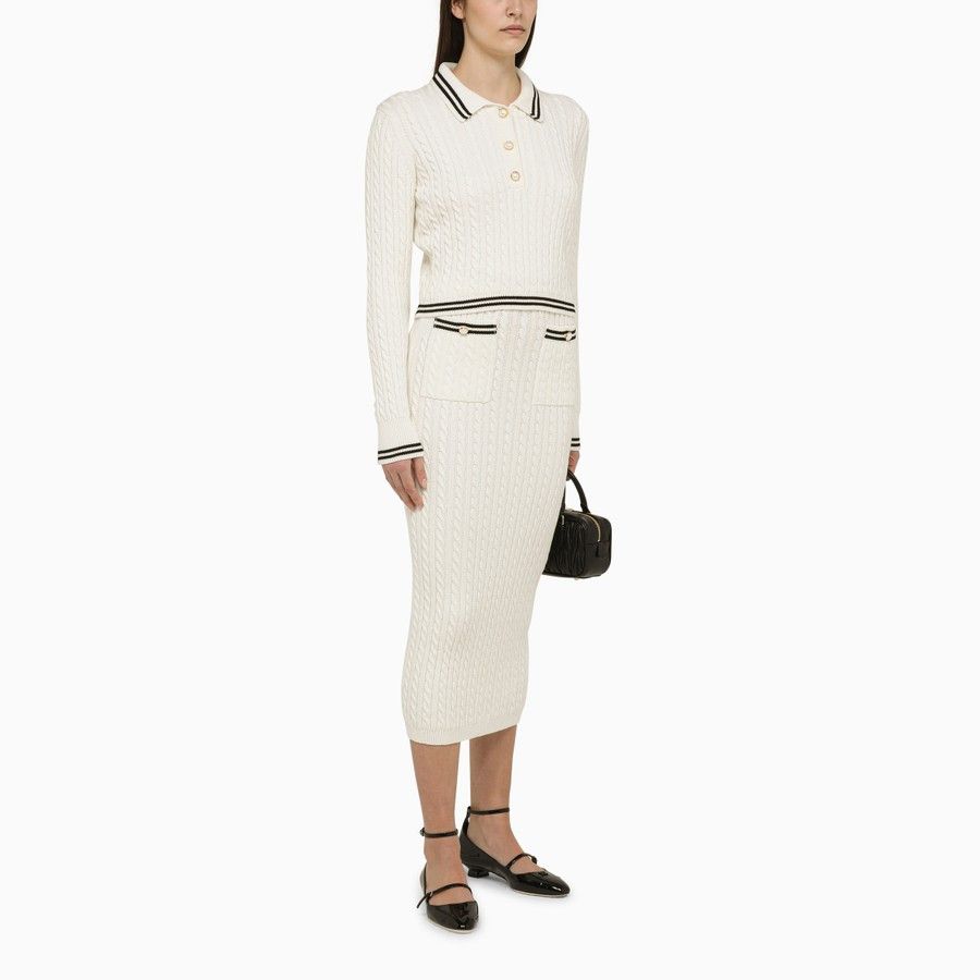 Alessandra Rich o1d2blof0724 Polo Shirts in White Size M / US 6-8 / IT 42-44 - 2 Thumbnail