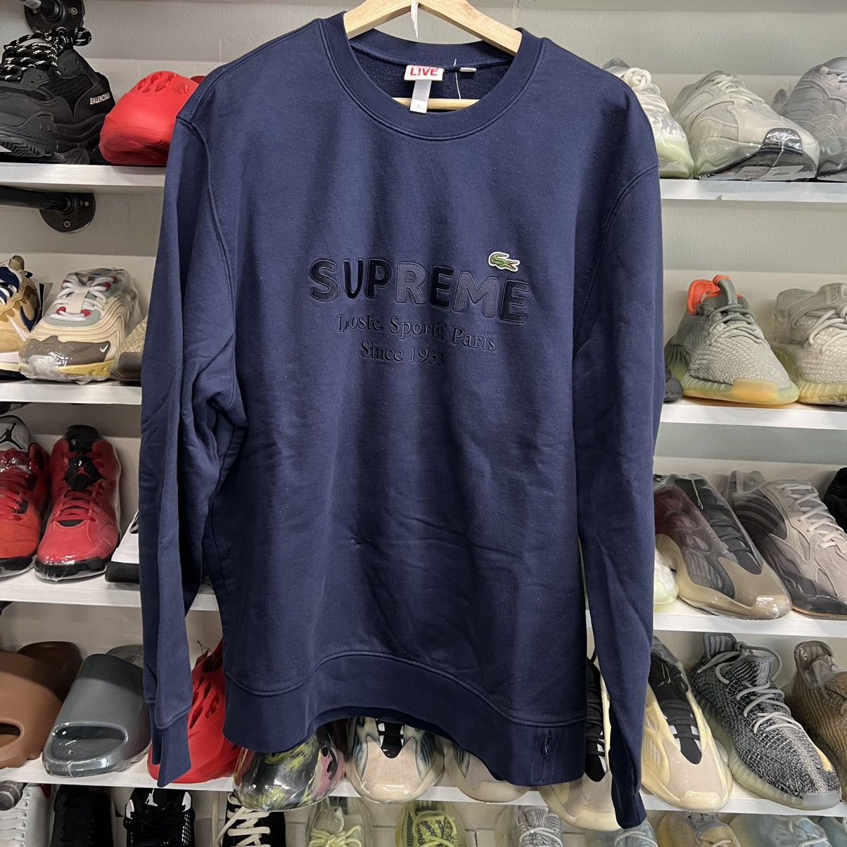 Sサイズ　LACOSTE Supreme コラボパーカー ブラック Supreme Lacoste Hoodie | Grailed
