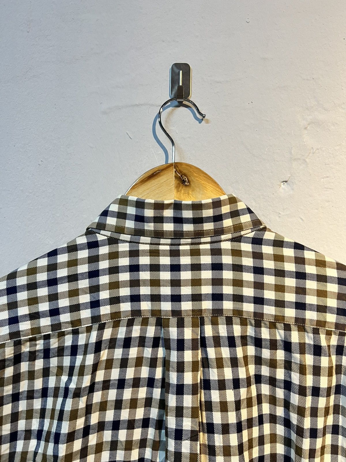 Aquascutum × Vintage Aquascutum Signature Chekered Button Shirt Size US L / EU 52-54 / 3 - 9 Thumbnail