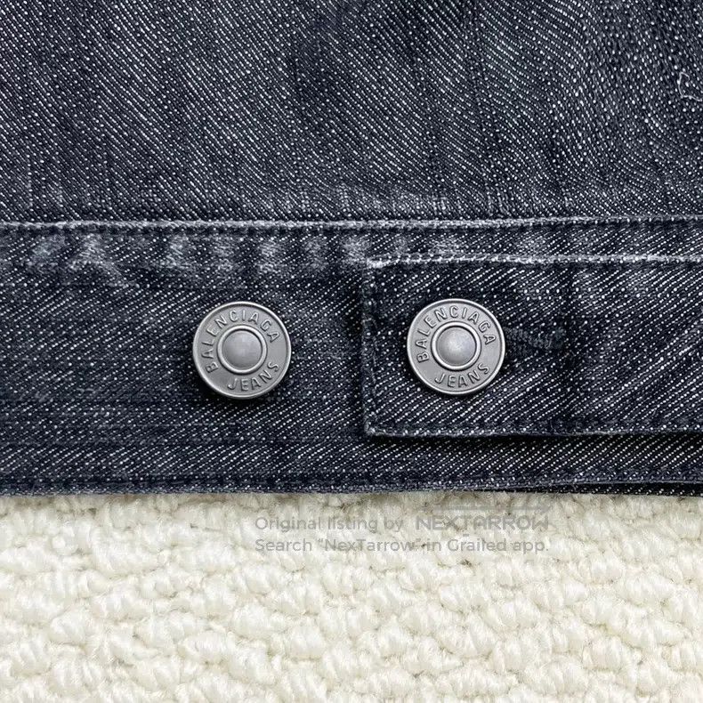 Balenciaga Balenciaga Water-washed black and gray denim jacket with d Size US M / EU 48-50 / 2 - 4 Thumbnail