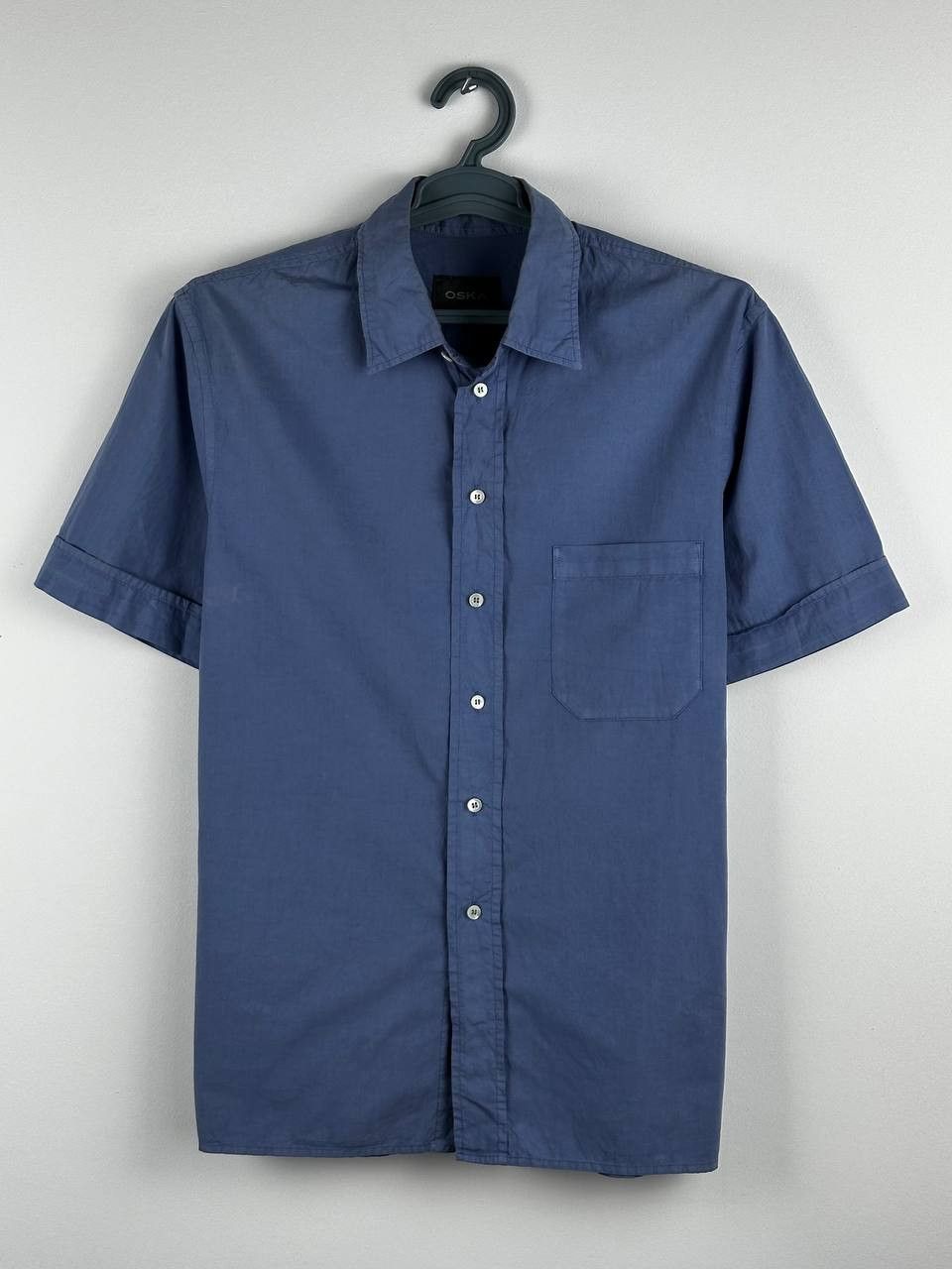 Designer OSKA Luxury Short Sleeve Shirt Blue Size US L / EU 52-54 / 3 - 1 Thumbnail