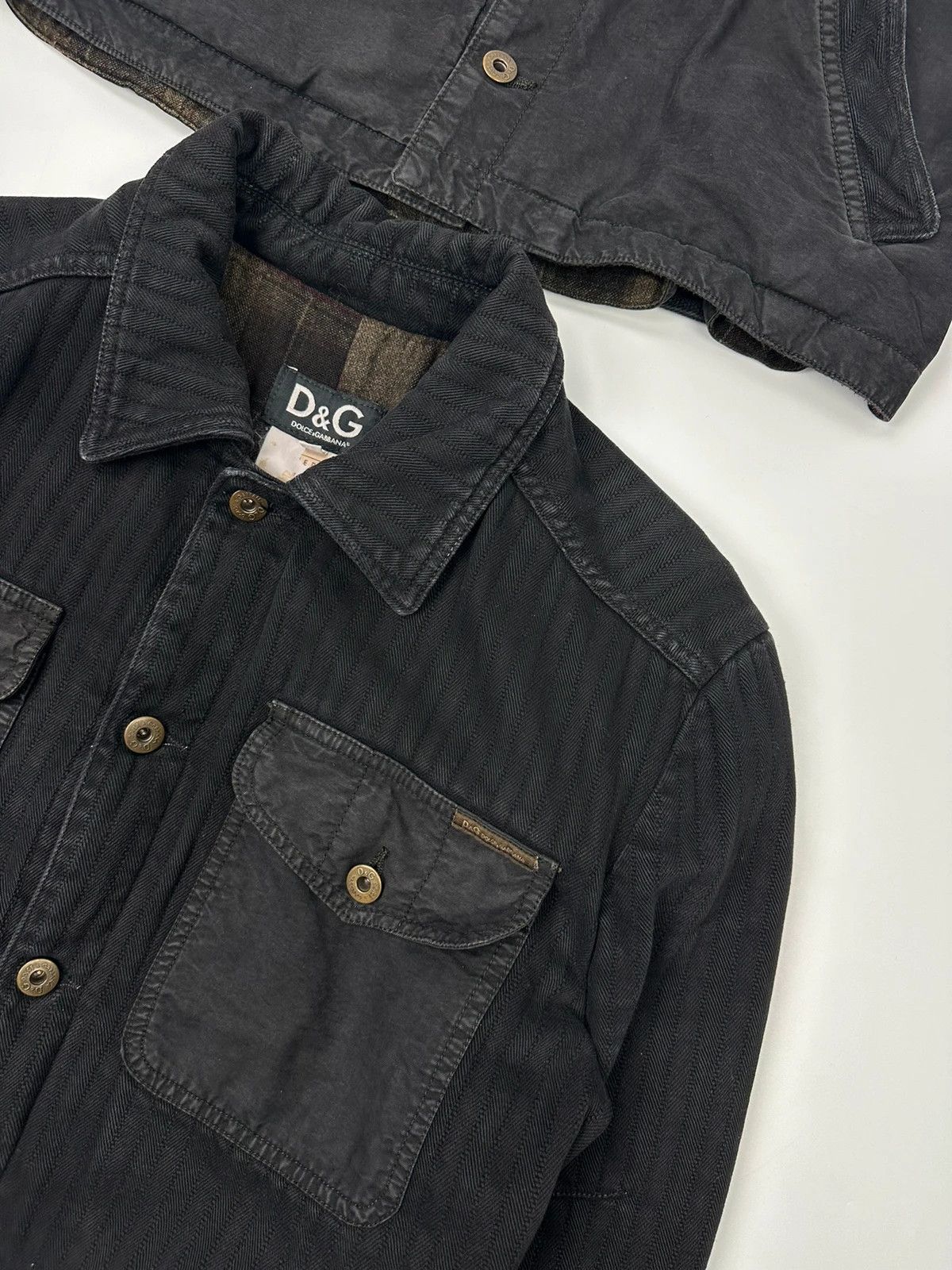 Dolce & Gabbana Dolce Gabbana SS03 Black Cargo Détachable Denim Jacket Coat Size US L / EU 52-54 / 3 - 2 Thumbnail
