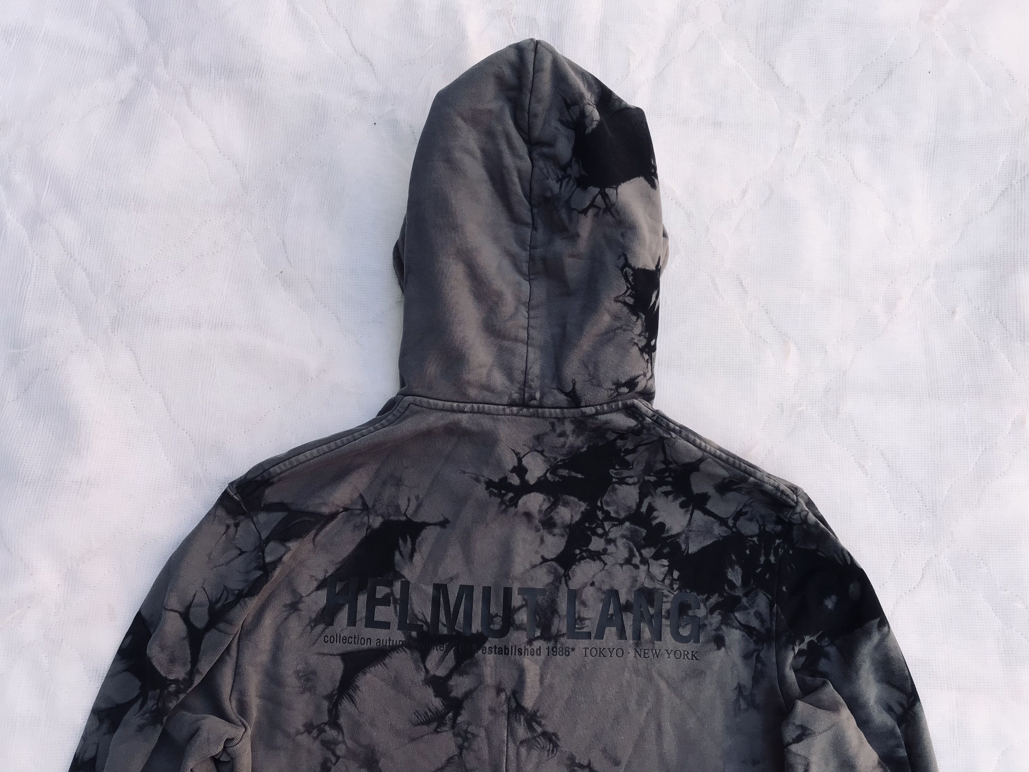 Helmut Lang Helmut Lang Tie Dye Logo Hoodie Sweatshirt Pullover Men’s Size US S / EU 44-46 / 1 - 6 Thumbnail