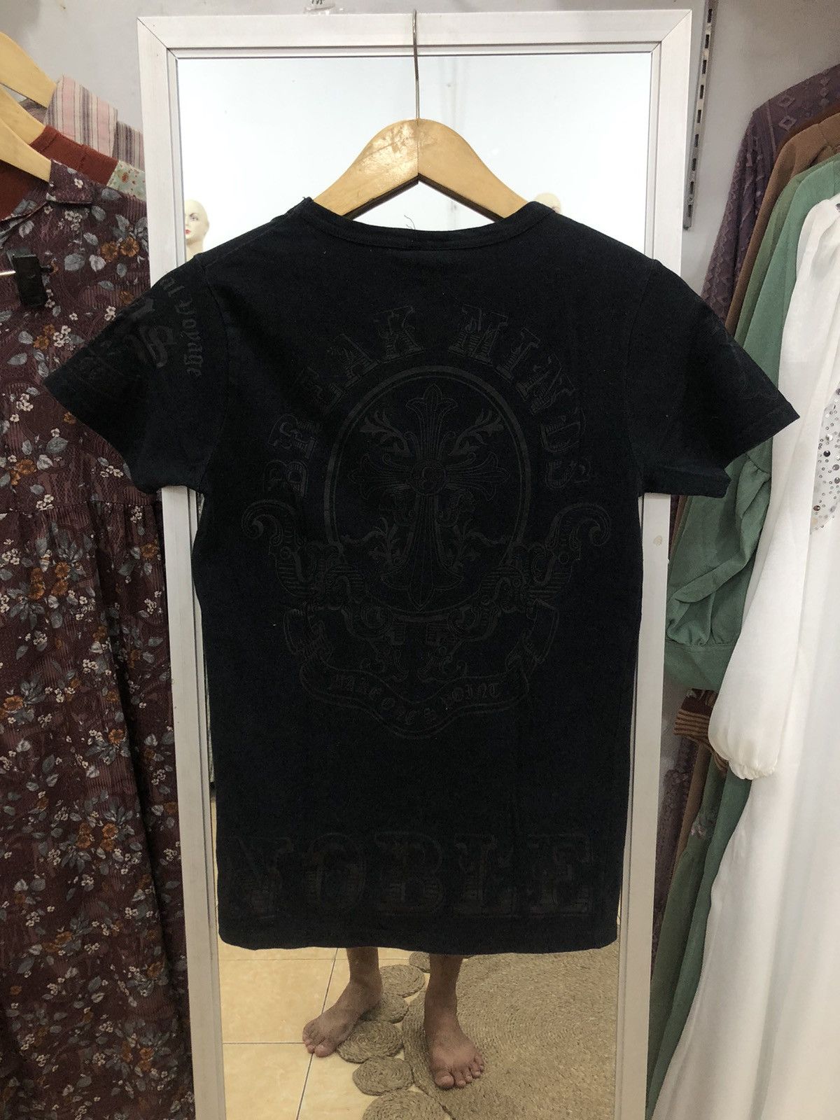 image of If Six Was Nine x Le Grande Bleu L G B Clash Ahead Gothic Punk Lgb Style Tee in Black (Size Medium)