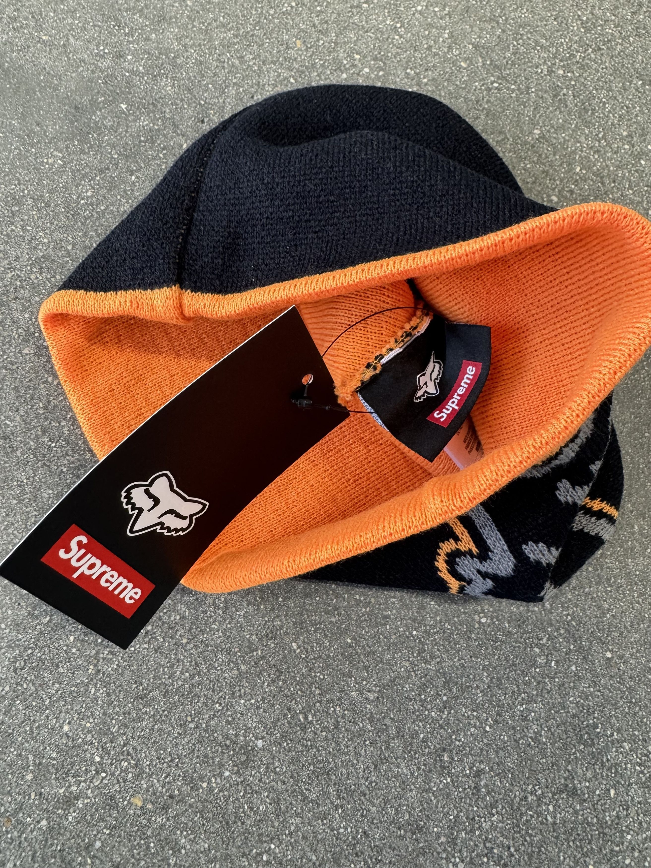 Fox Racing × Supreme Supreme Fox Racing Beanie Black Size ONE SIZE - 3 Thumbnail
