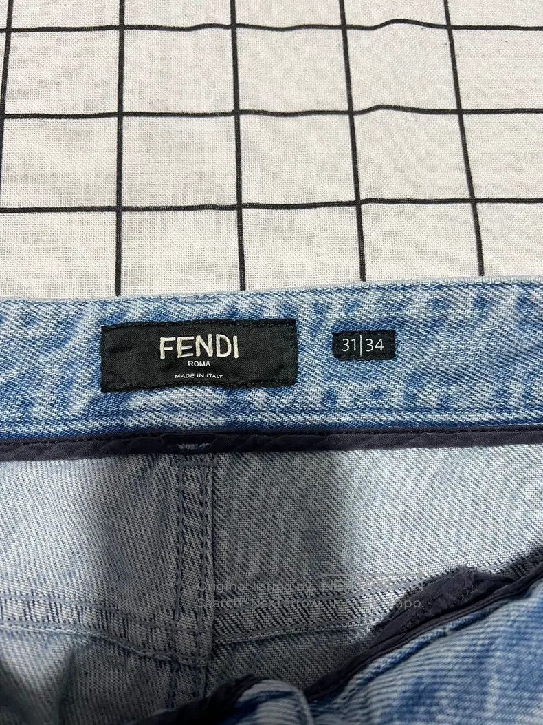Fendi Fendi Blue Faded Denim Pants with Old Logo Size US 31 - 5 Thumbnail