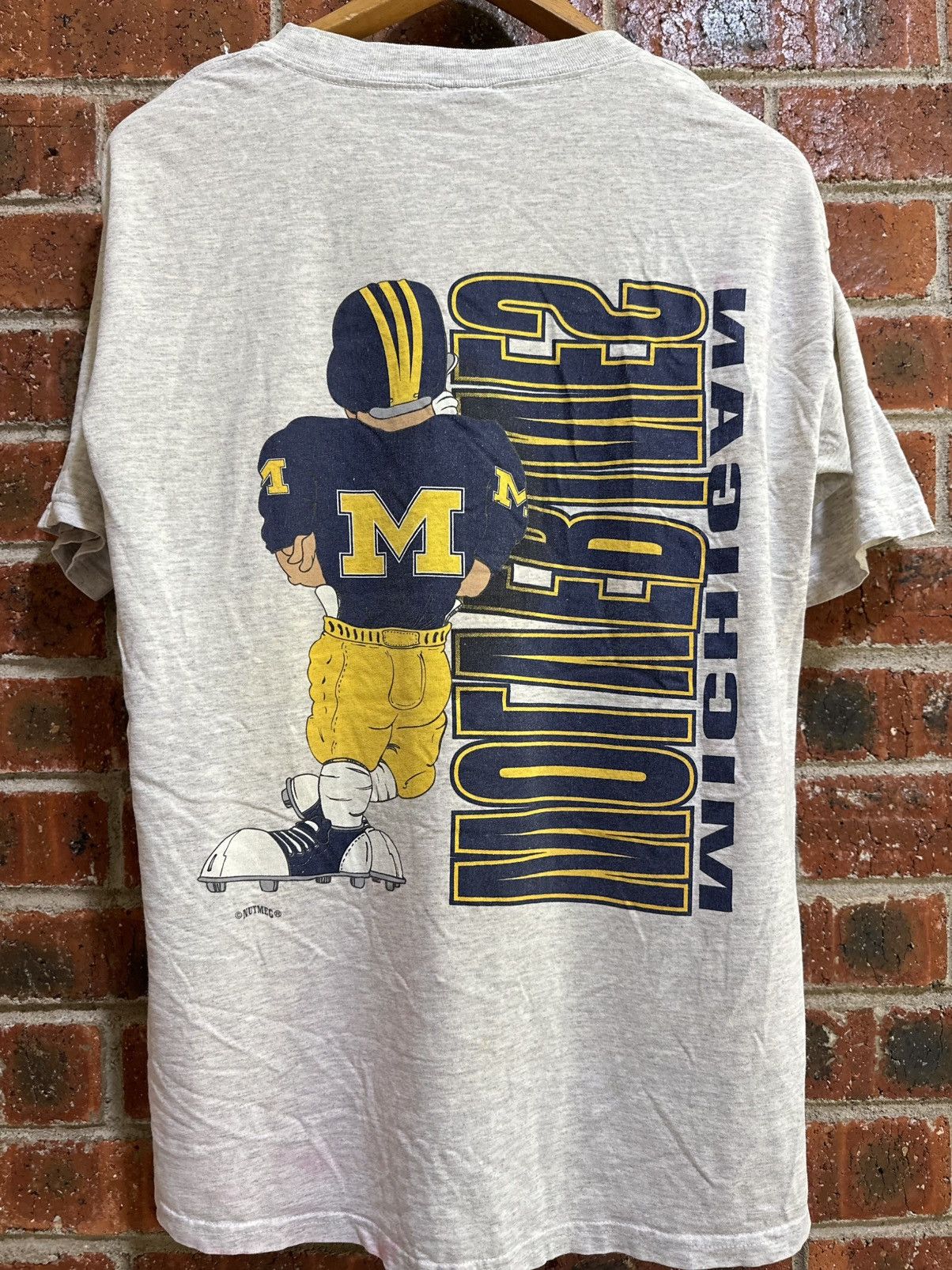 MLB Vintage Rugby Michigan Mirror Printed Faded Tee Size US XL / EU 56 / 4 - 5 Thumbnail