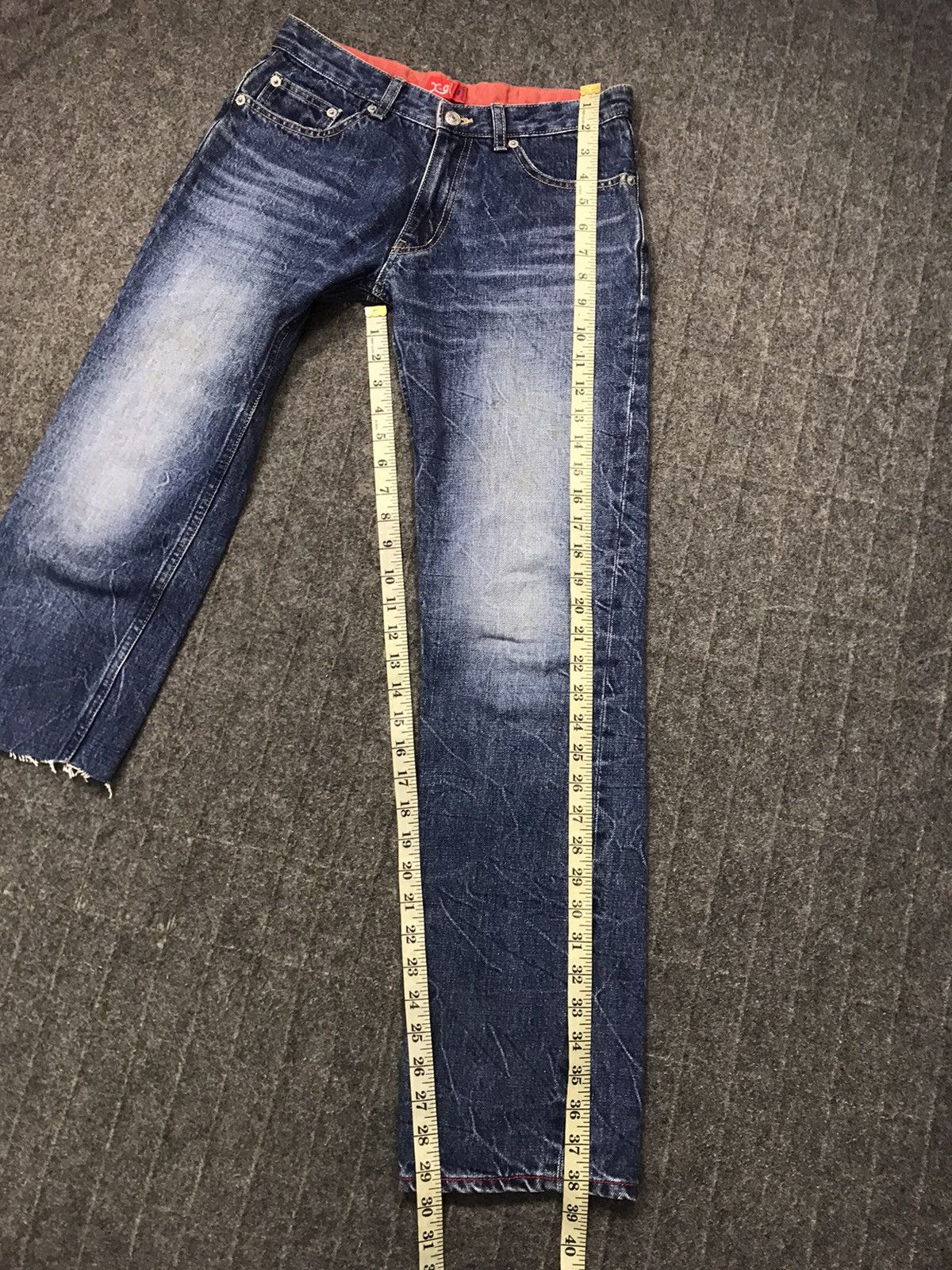 Japanese Brand X Girl Japan Zipper Indigo Denim Jeans Pants Straight Cut Size 28" / US 6 / IT 42 - 14 Thumbnail
