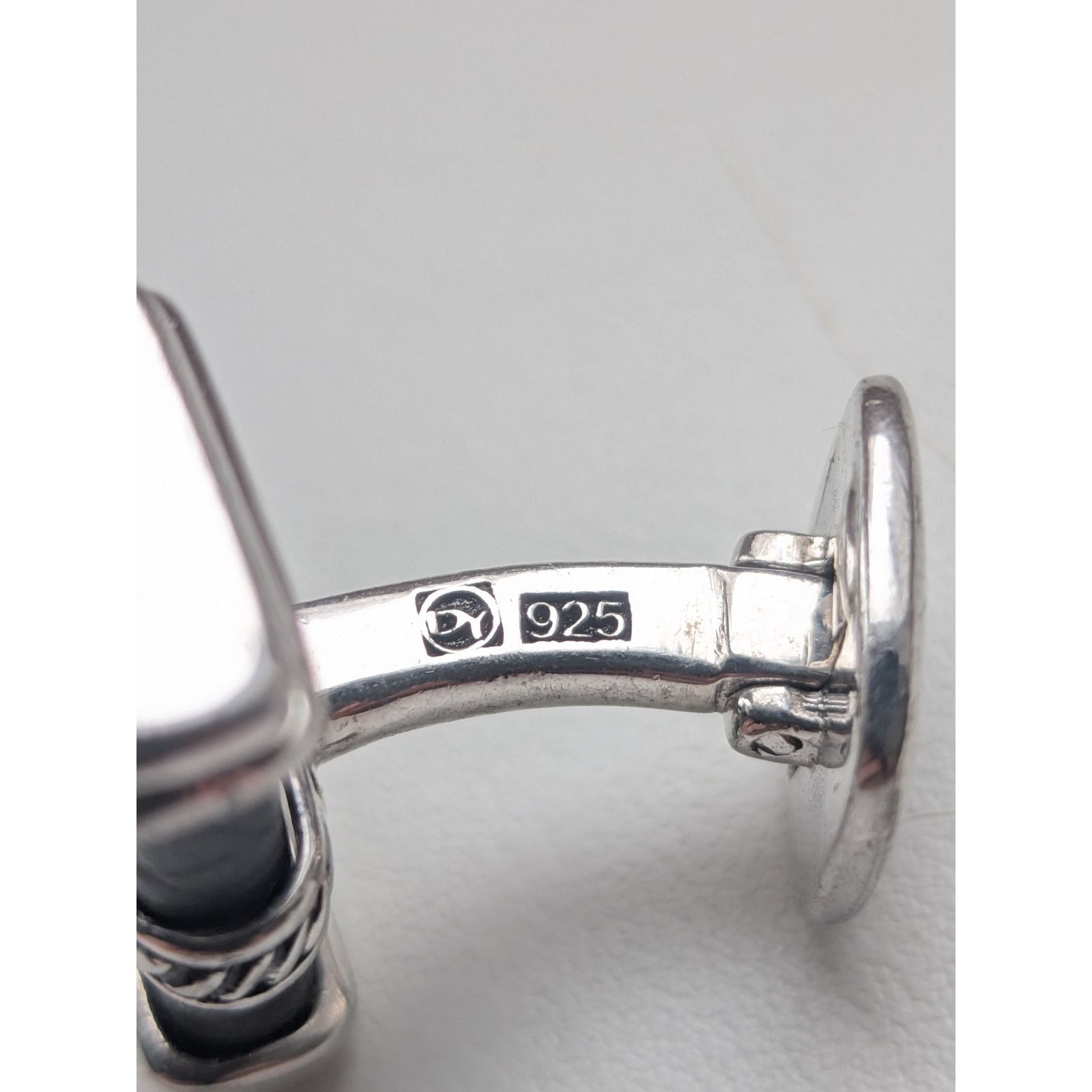 David Yurman David Yurman Leather & Sterling Silver 925 Cufflinks Size ONE SIZE - 6 Thumbnail