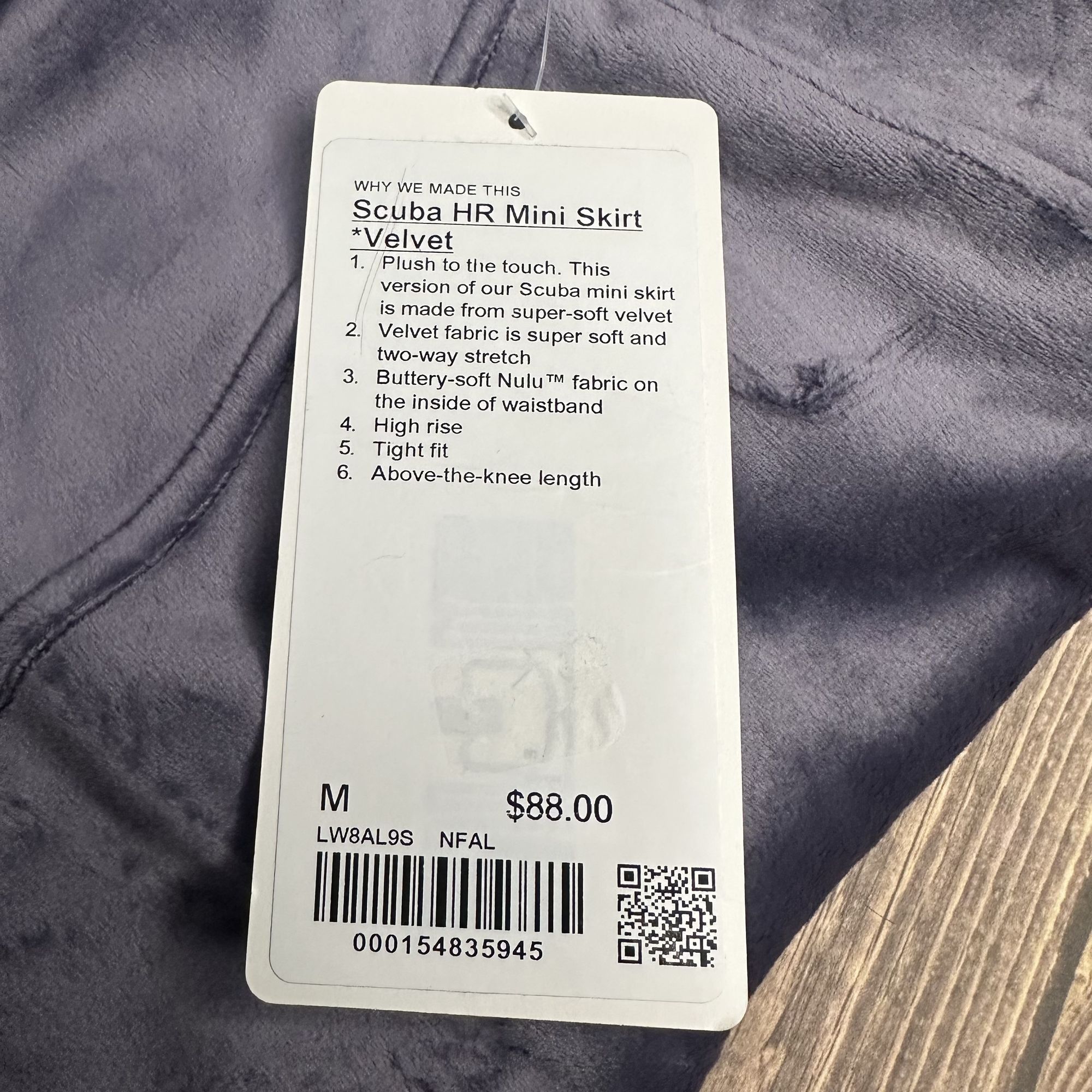 Lululemon Lululemon Scuba High Rise Mini Skirt Velvet NWT Medium Size 30" / US 8 / IT 44 - 9 Thumbnail