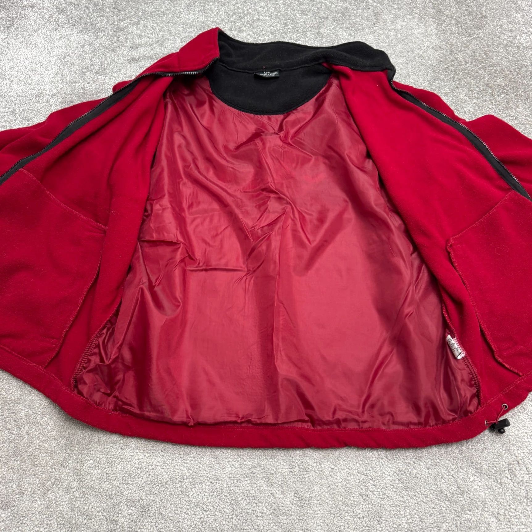 Vintage Princess Cruises Jacket Womens L Red Embroidered Fleece Pocket Zip Mid-Length Outdoor 90s? Size L / US 10 / IT 46 - 6 Thumbnail