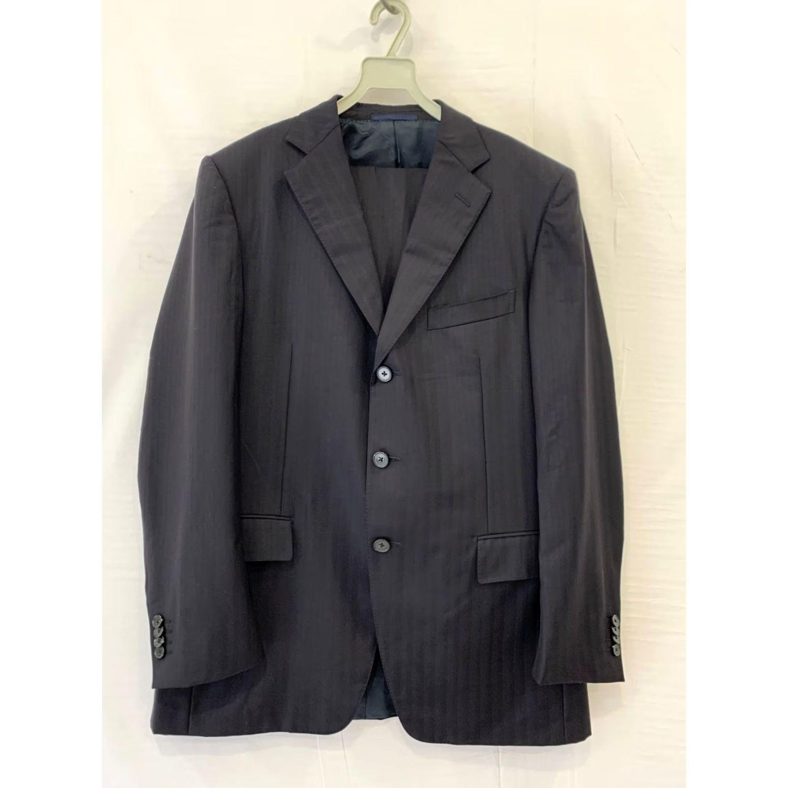 Ermenegildo Zegna Ermenegildo Zegna Traveller Micronsphere 2 Piece Suit Navy Blue 50R US 40R Wool Wool Travel Mens Regular Jacket Pants Size 50R - 7 Thumbnail