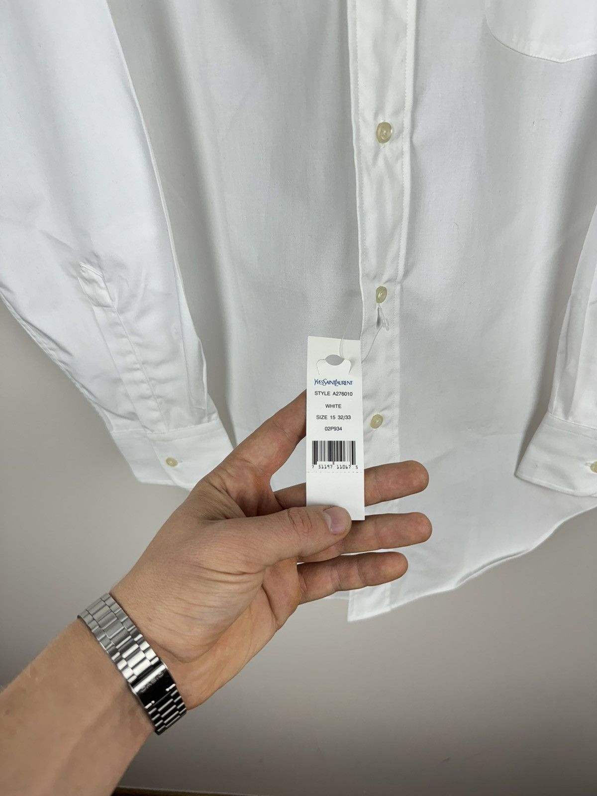 Vintage × Yves Saint Laurent White classic shirt Yves Saint Laurent original luxury item Size US M / EU 48-50 / 2 - 2 Thumbnail