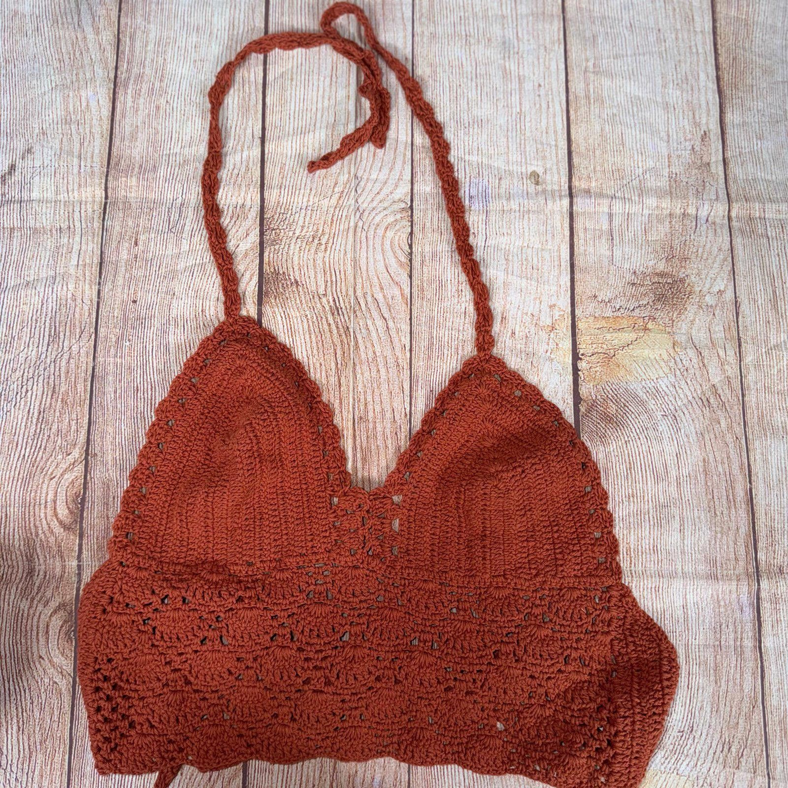 Handmade Handmade Crochet Halter Top One Size NWT Size ONE SIZE - 1 Thumbnail