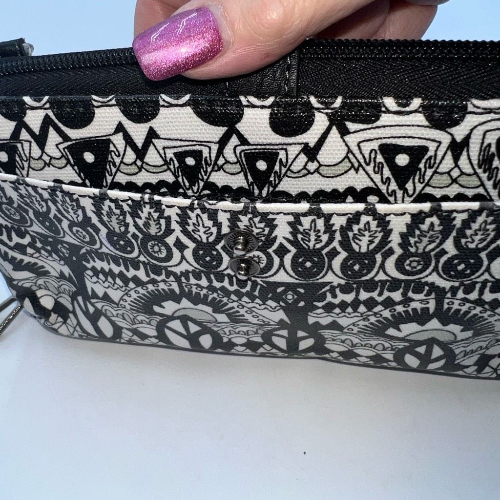 Other Sakroots Black and White Ikat Print Long Zip Wallet/Wristlet Size ONE SIZE - 5 Thumbnail
