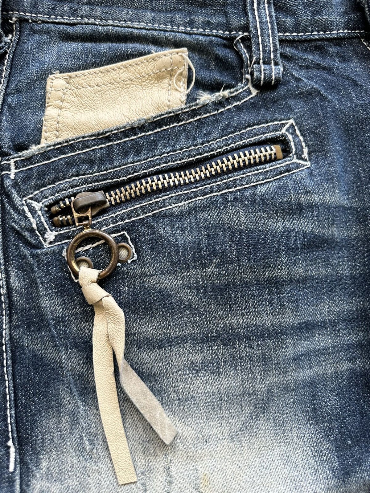 Japanese Brand 00’s Army of No !!! calf leather jeans Size US 32 / EU 48 - 7 Thumbnail