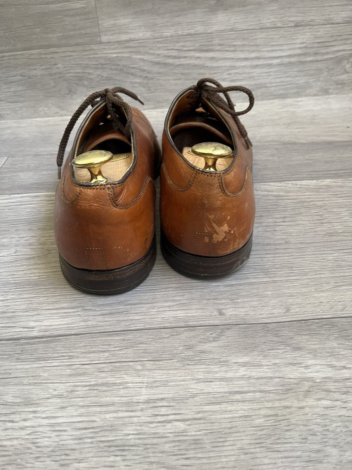 Alden Alden norvegian front blucher brown lace-up shoes us 12B/D Size US 12 / EU 45 - 5 Thumbnail